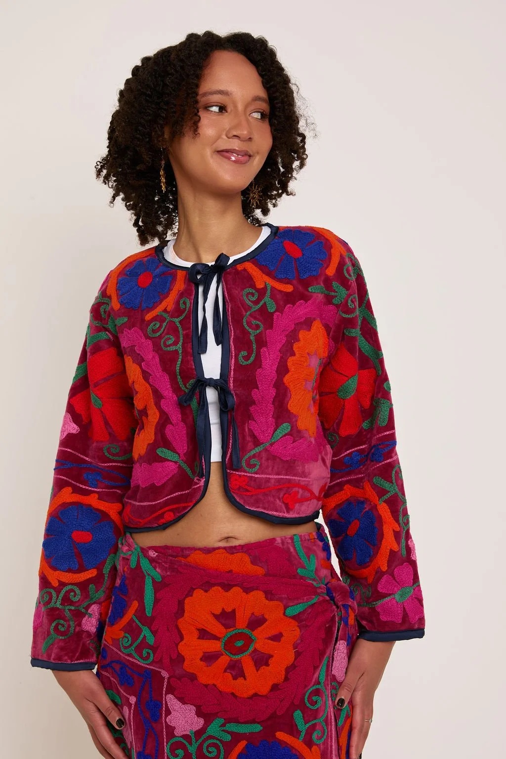 Purple and Navy Frida jacket