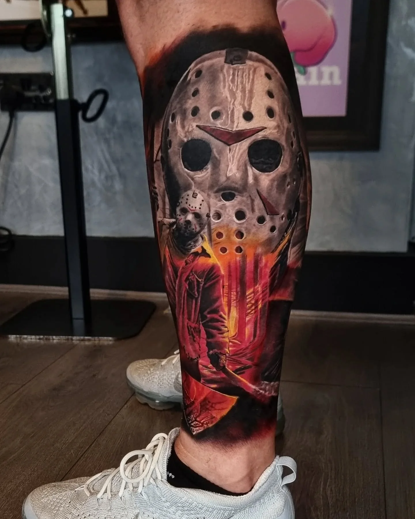 Healed shot of this Jason piece from a horror sleeve I've been working on 💀

#jasonvoorhees #jason #voorhees #fridaythe13th #fridaythe13thtattoo #horror #tattoo #horrormovies #horrortattoo #horrortattoos #colourtattoos #colourrealism ##realistictatt