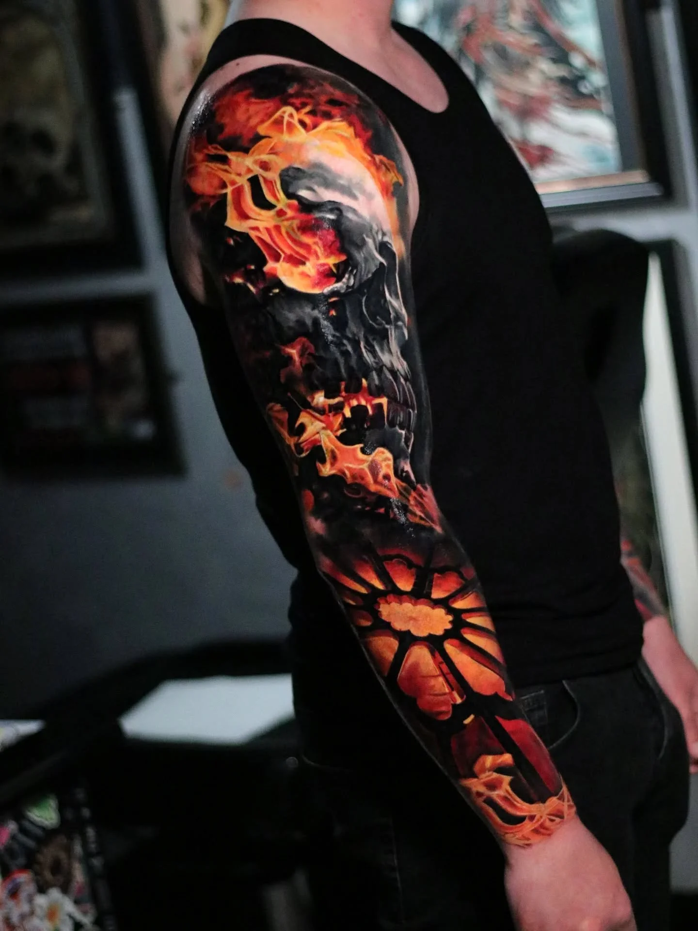 Had so much fun doing this cover up for Stian 
Over 3 days. Sat like a beast. Thanks, agin dude, for giving me fun projects to do 😁🔥

#tattoo #tattoosleeve ##tattoorealistic #tattoosnob #tattoocollector #ink_art_gallery #inkfreakz #fusionink #kille