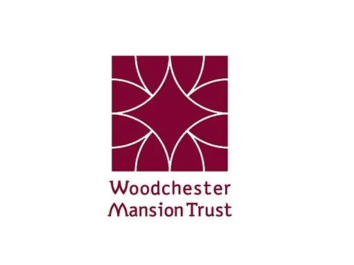 Logo of Woodchester Mansion Trust with a maroon square featuring a white geometric pattern and the text 'Woodchester Mansion Trust' below.
