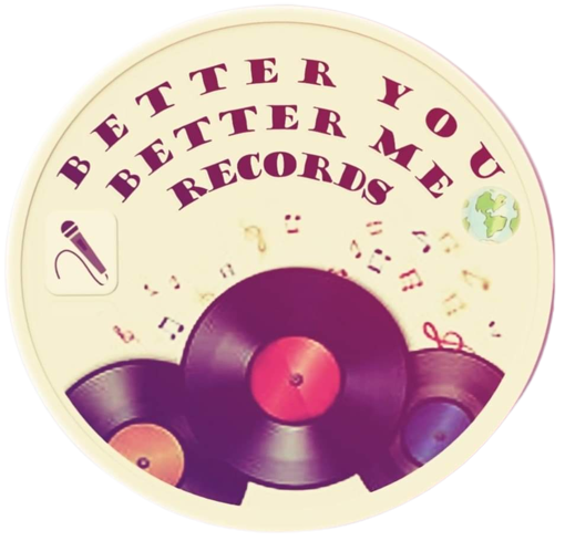 A circular record clock with the phrase 'Better You Better Me Records' and musical notes, featuring vinyl records and a small globe illustration.