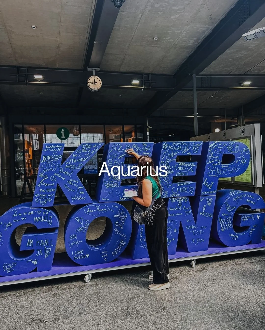 Created for the promotion of Aquarius, produced in 2025 for Bananas.
The message Keep Going, translated into scale and clarity.

Executed with care in a constantly moving environment.