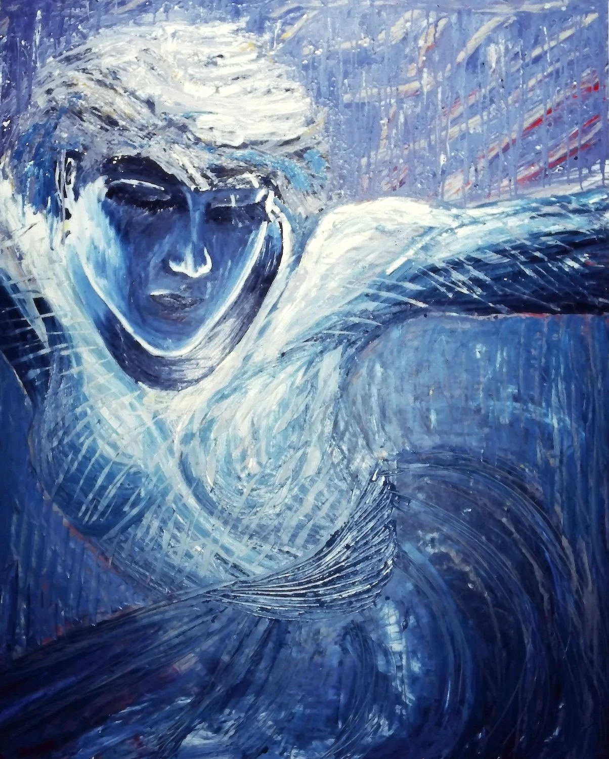 Vertical painting of Female dancer