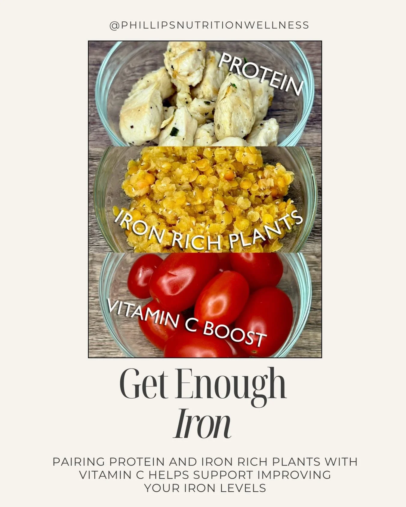If iron is low or energy feels off, try this&hellip;
Iron plays a big role in energy, focus, and overall health.
The key isn&rsquo;t just eating iron rich foods, but pairing them in a way that helps your body absorb it better.
When building your meal