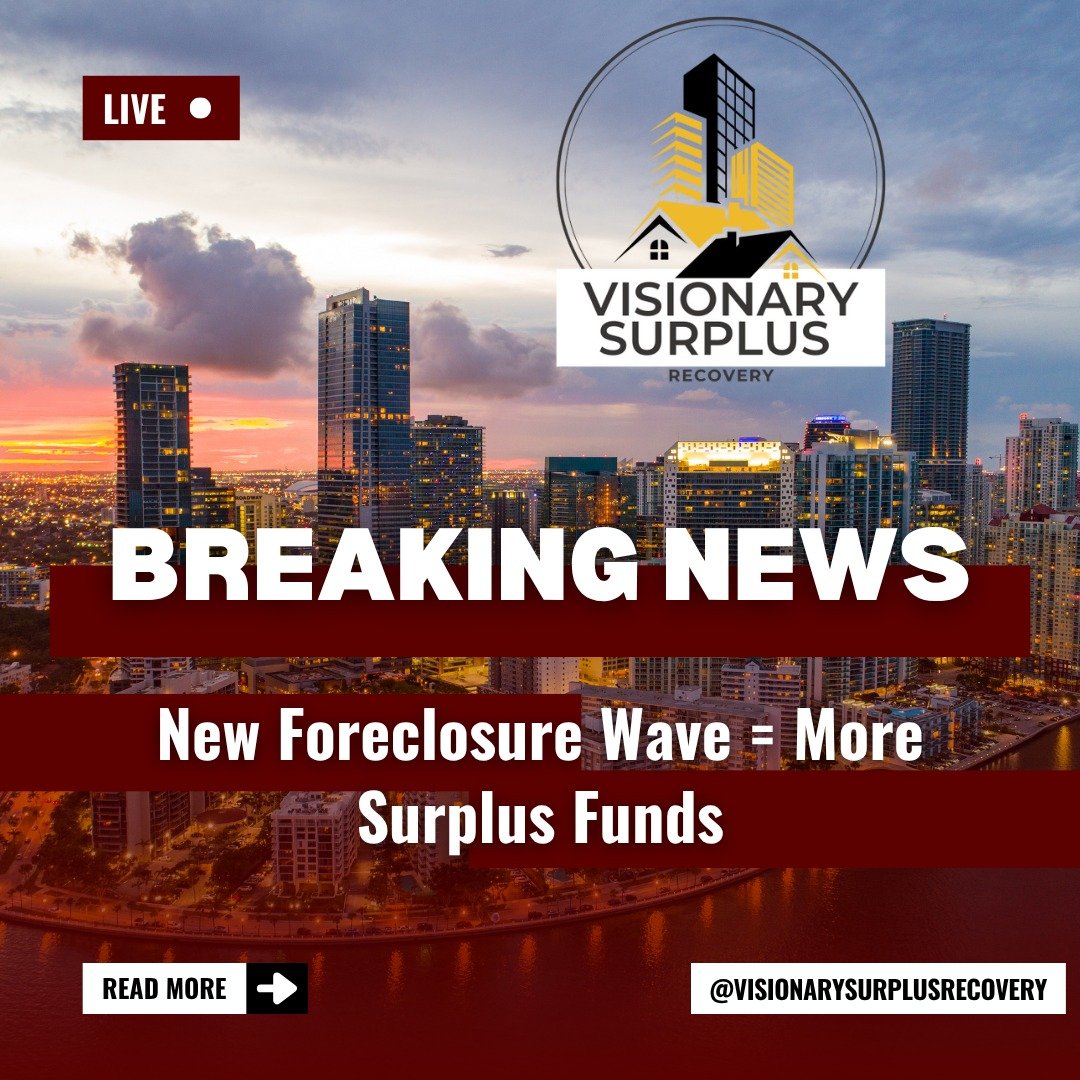 📈 Foreclosure filings in Florida have increased 12% year-over-year.
That means more auctions&hellip; and more unclaimed surplus funds sitting in court accounts.
We help homeowners and heirs claim what&rsquo;s rightfully theirs&mdash;before the deadl
