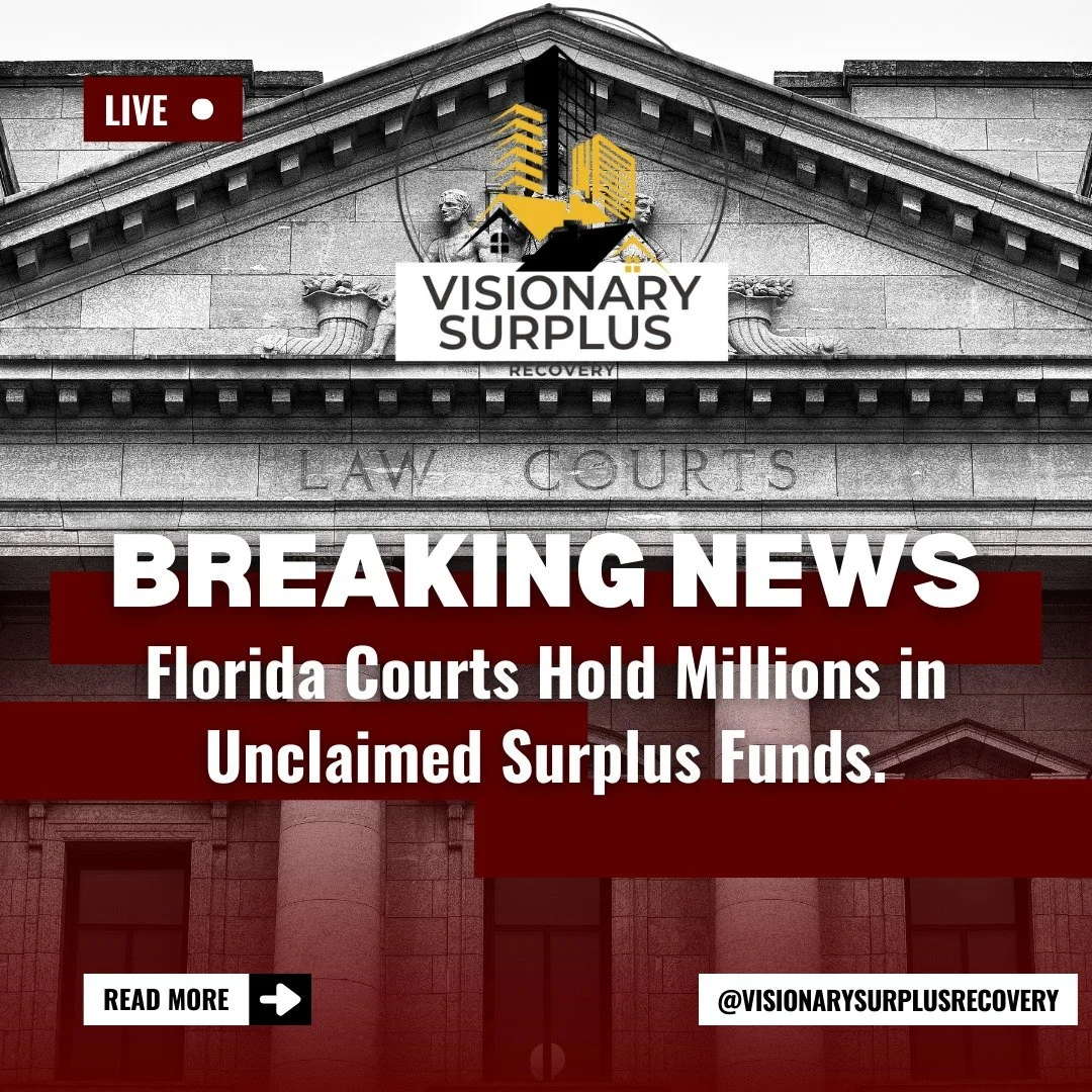📰 Recent reports show millions of surplus dollars remain unclaimed across Florida.
Don&rsquo;t leave what&rsquo;s yours sitting in a court account.
📩 claimfunds@visionarysurplusrecovery.com

☎ (813) 934-4146

www.visionarysurplusrecovery.com

#surp