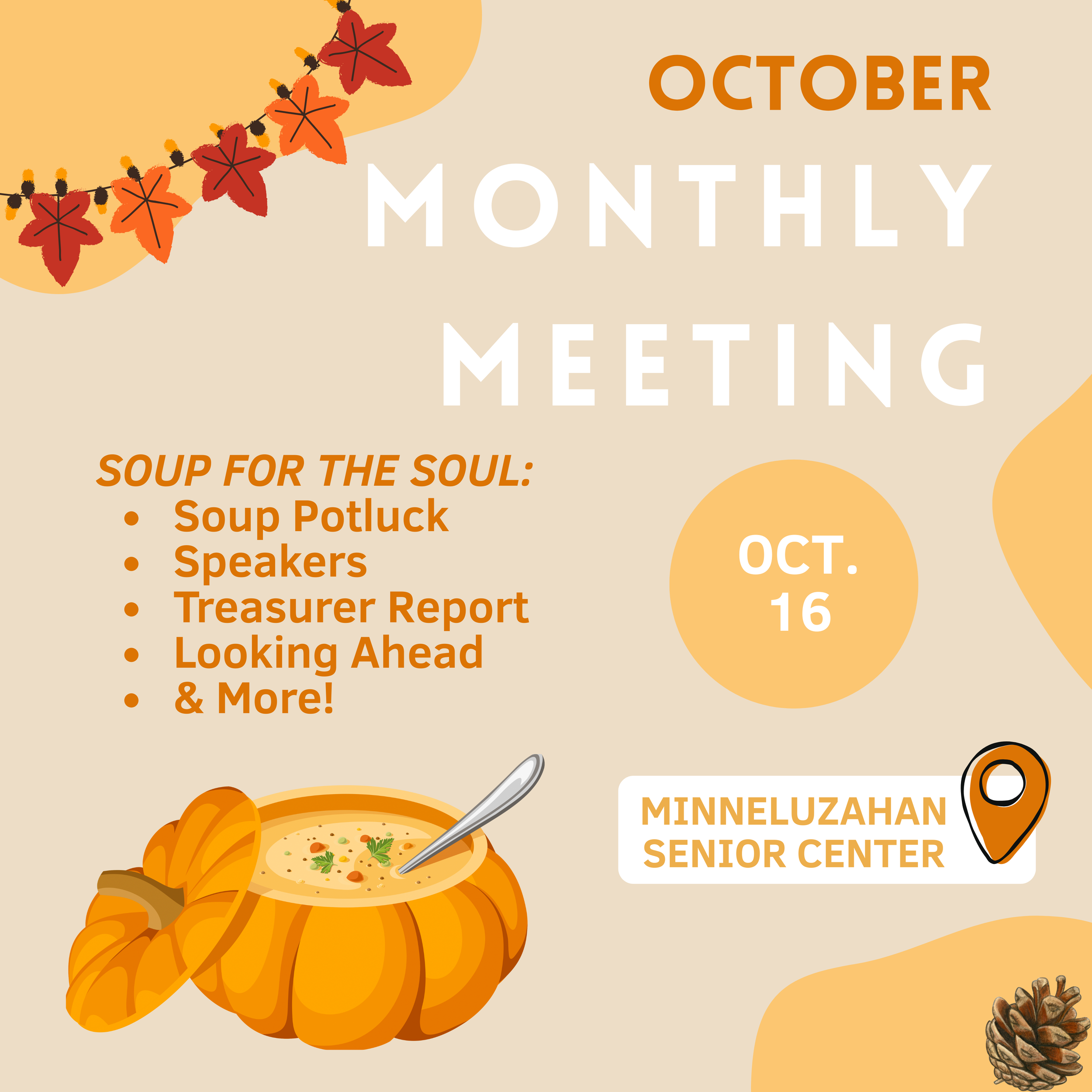 October Monthly Meeting: Soup for the Soul