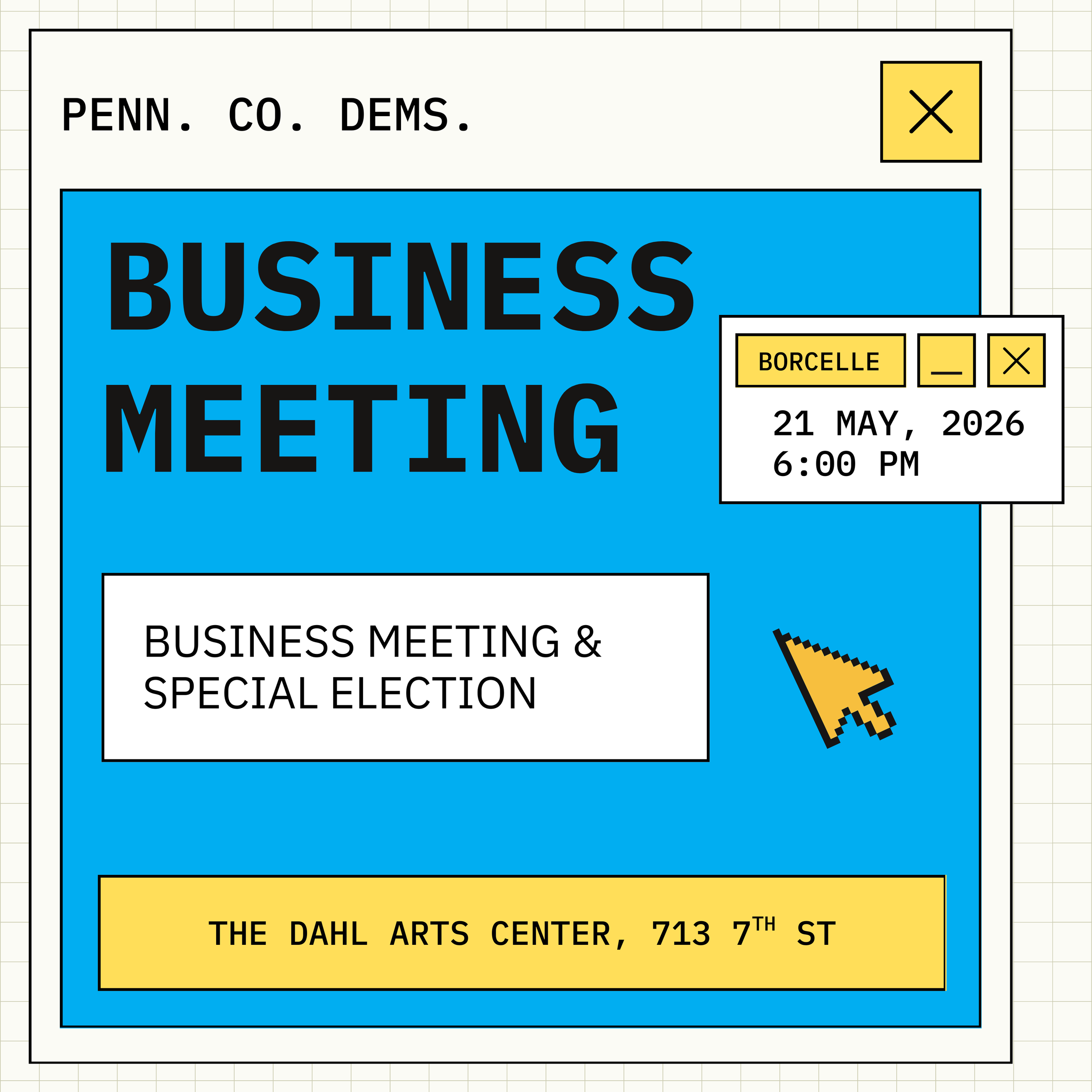 May Monthly Meeting - PennDems Business Meeting