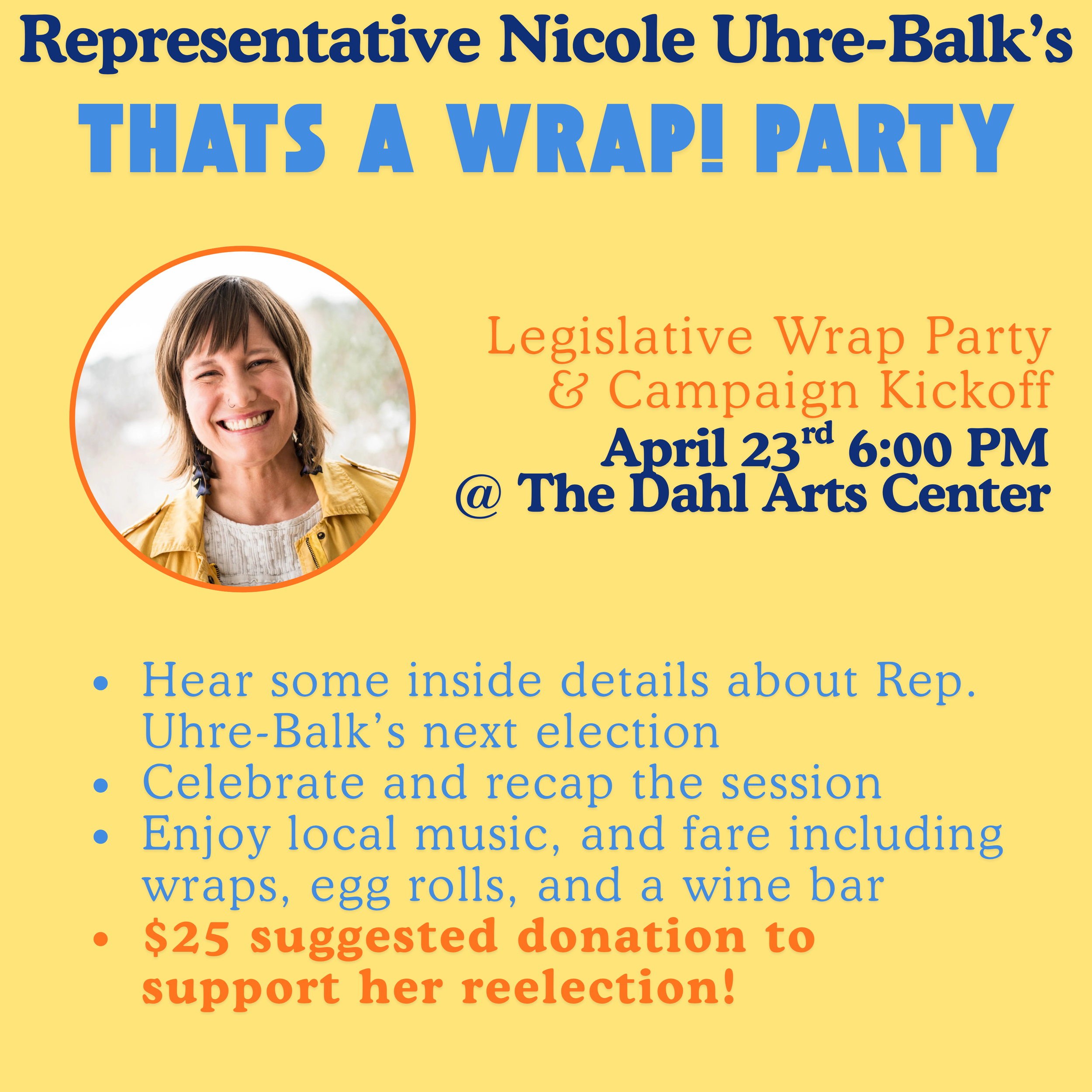 Rep. Nicole Uhre-Balk's Thats a Wrap! Party