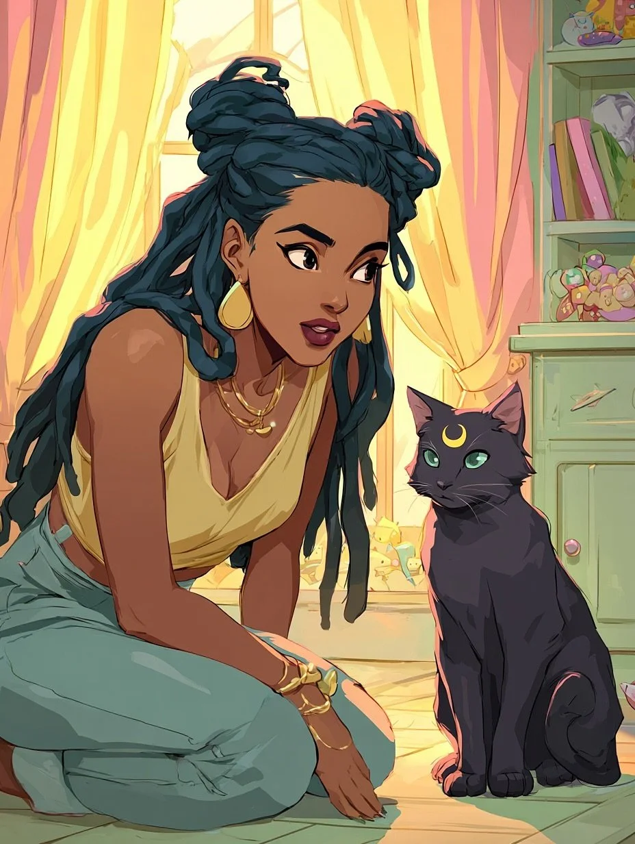 Usagi (Serena) &amp; Luna 🌙🐈&zwj;⬛