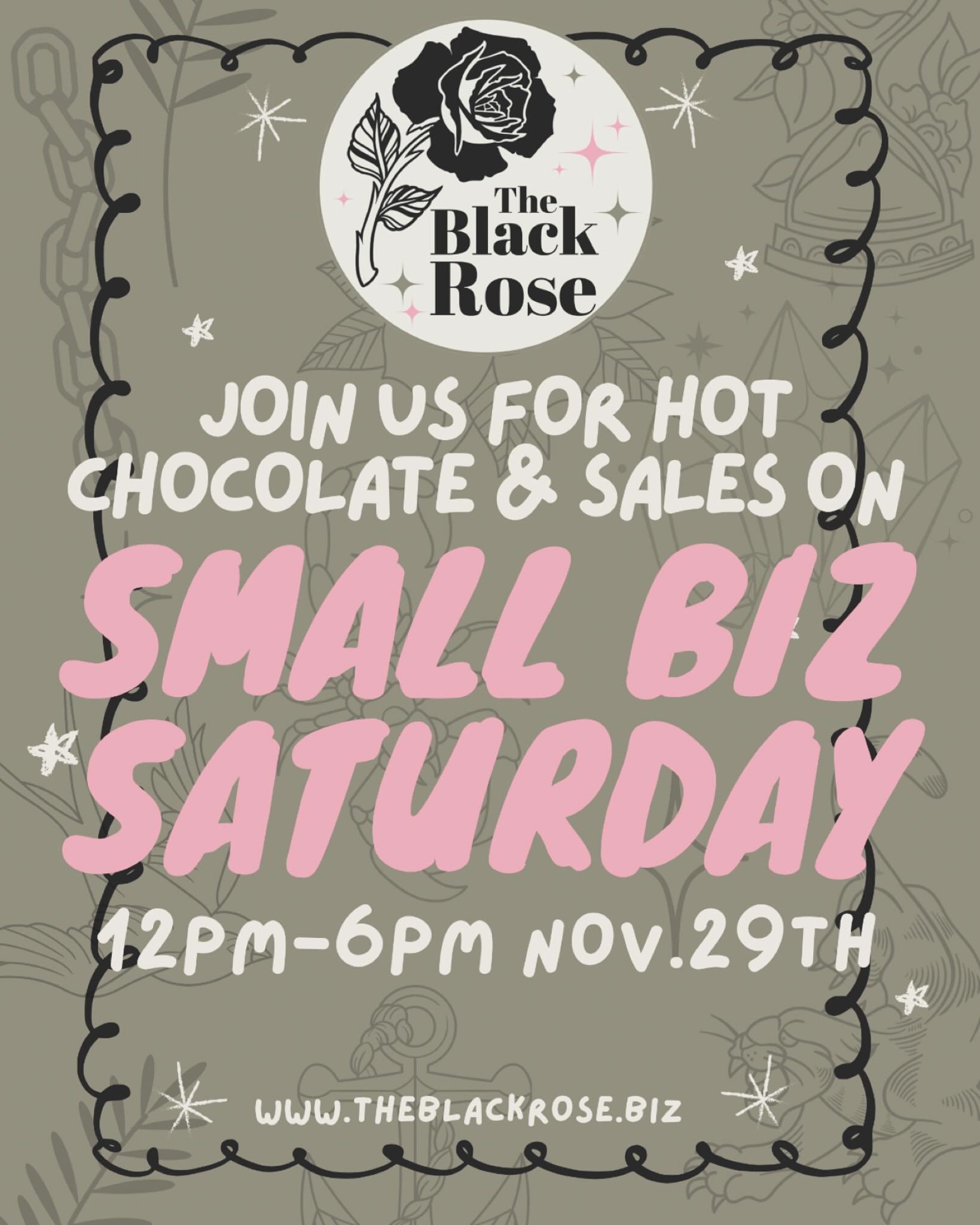 ✨Join us Saturday, Nov. 29th for Small Business Saturday!✨
Kick off your holiday shopping with us and enjoy FREE hot chocolate &amp; snacks.
Everything's on sale! 🤩
🛍️ Saturday, November 29th, Noon-6pm 🛍️
🤍Where? At the studio! 601 Shore Rd, Unit