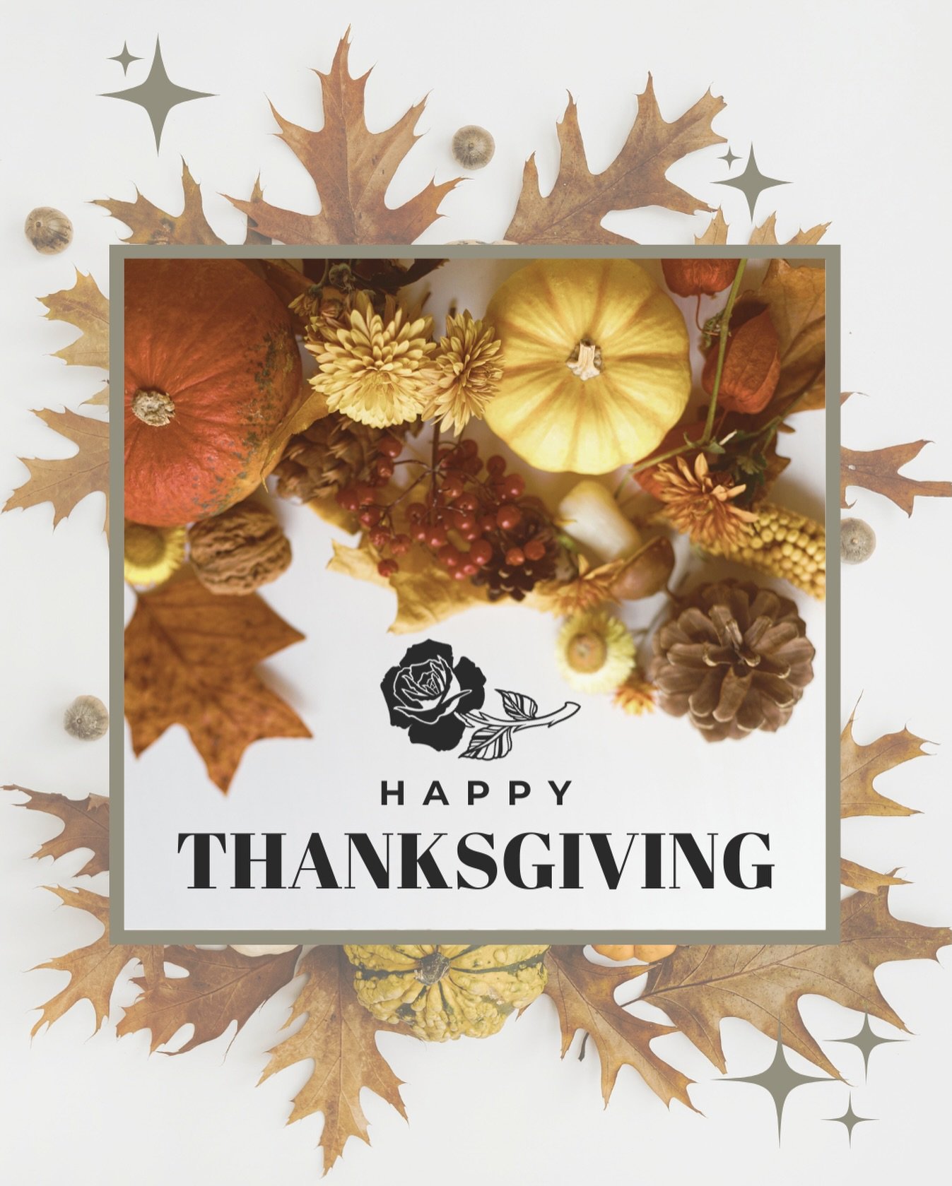 Grateful for every client, every supporter, &amp; every moment this year. Wishing you all a Thanksgiving filled with health, happiness, and love 🧡🦃