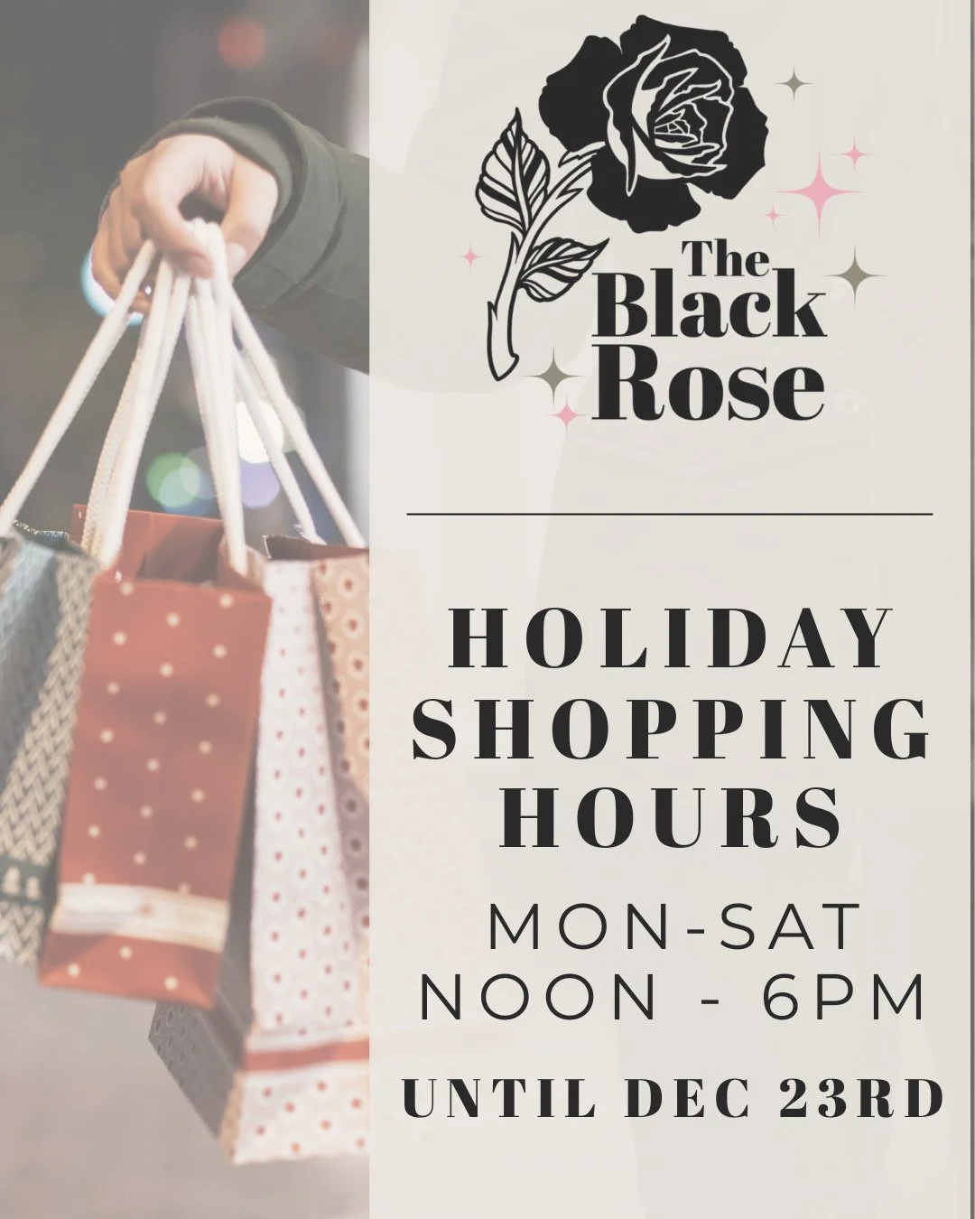 Get a head start on holiday shopping with our extended hours! 🎄 Enjoy a relaxed experience with fewer crowds, expert staff, and one of a kind gifts. ✨