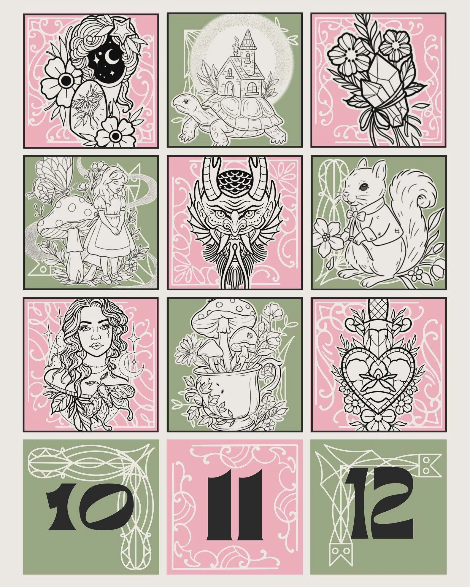 ✨ THE 12 DAYS OF CHRISTMAS FLASH EVENT ✨
🎄DAY 9 🎄

Here&rsquo;s how it works:
1️⃣ We&rsquo;re revealing 2 brand-new tattoo designs every day for 12 days &mdash; a full flash collection created by Nicole &amp; Alyx.
2️⃣ Browse each day&rsquo;s drop 