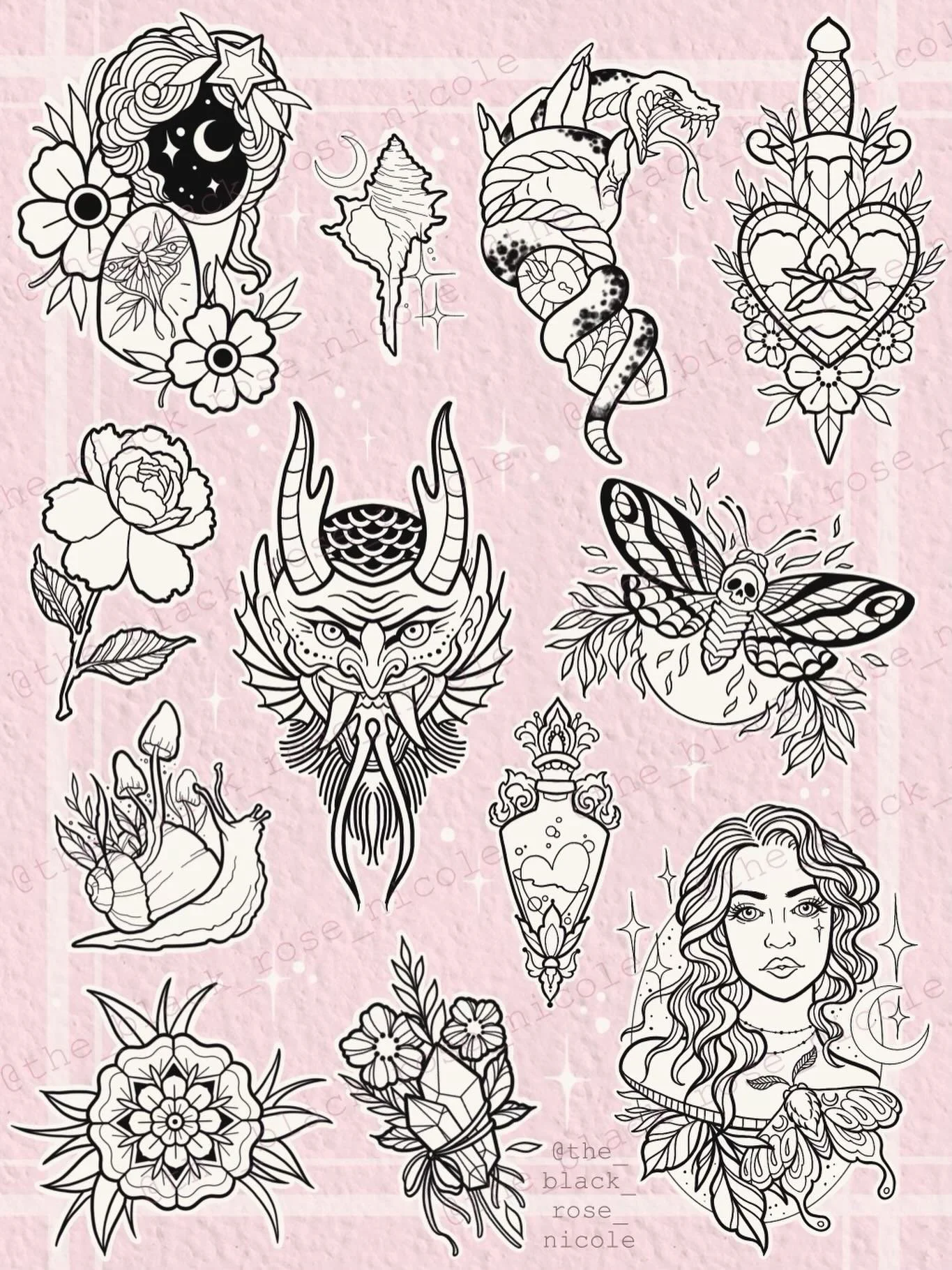 ✨ THE 12 DAYS OF CHRISTMAS FLASH EVENT ✨
🎄 FULL COLLECTION DROP 🎄
➡️ @the_black_rose_nicole ⬅️

All 12 flash designs are here!
This is the complete holiday flash collection created by Nicole &amp; Alyx and released over the last 12 days &mdash; now