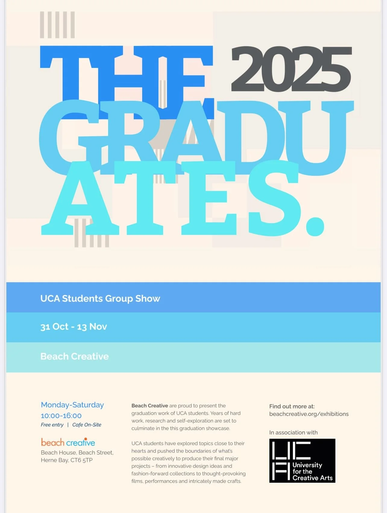 Install complete for the @beachcreativecic &ldquo;The Graduates 2025&rdquo;

If you&rsquo;d like to see the finished show get yourself along!

The exhibition runs Nov 1-13, Mon-Sat 10am-4pm in Herne Bay. PV Saturday 1st 6-8pm (I&rsquo;ll be flouncing