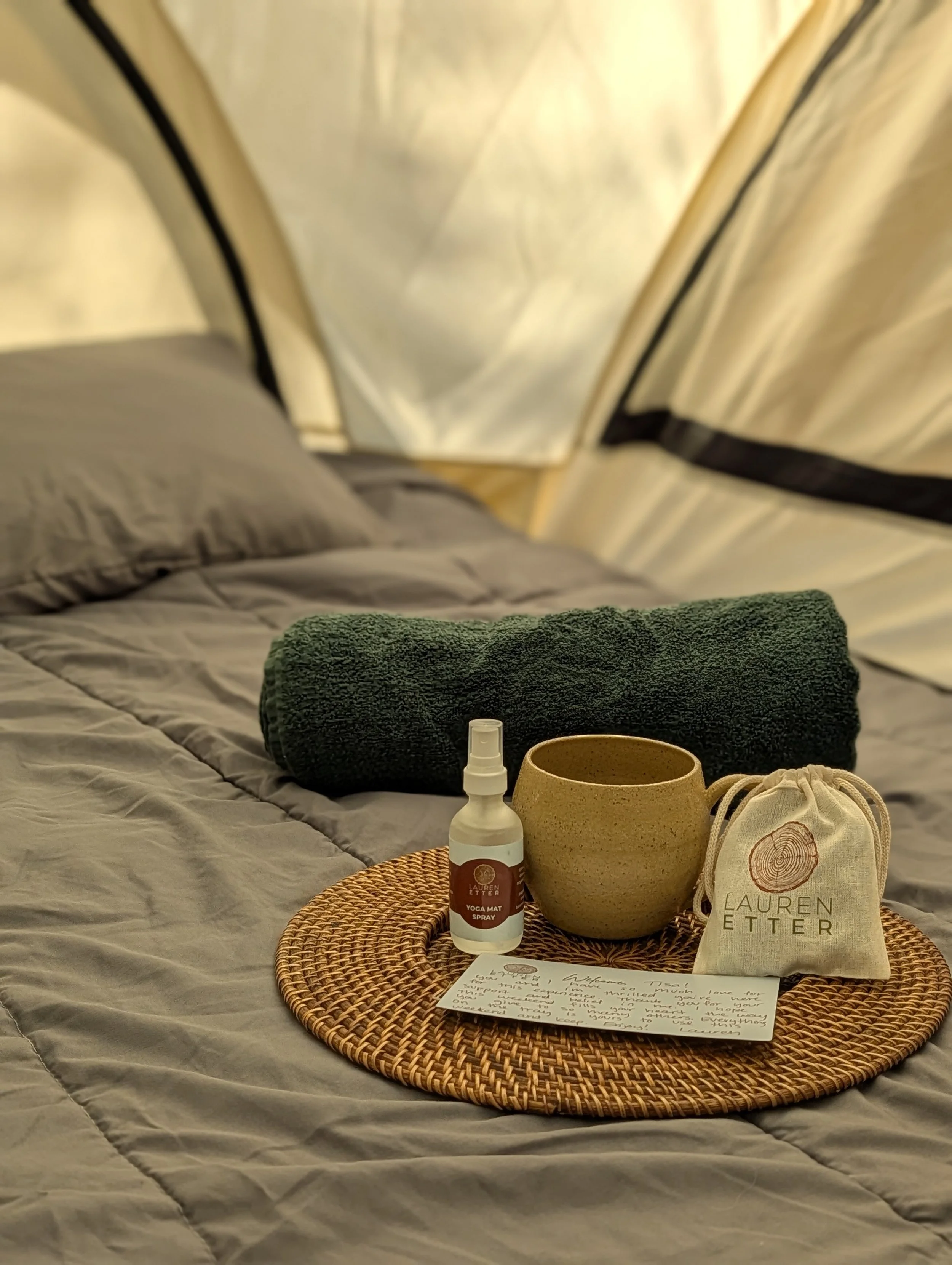 LE gear on twin bed.jpg