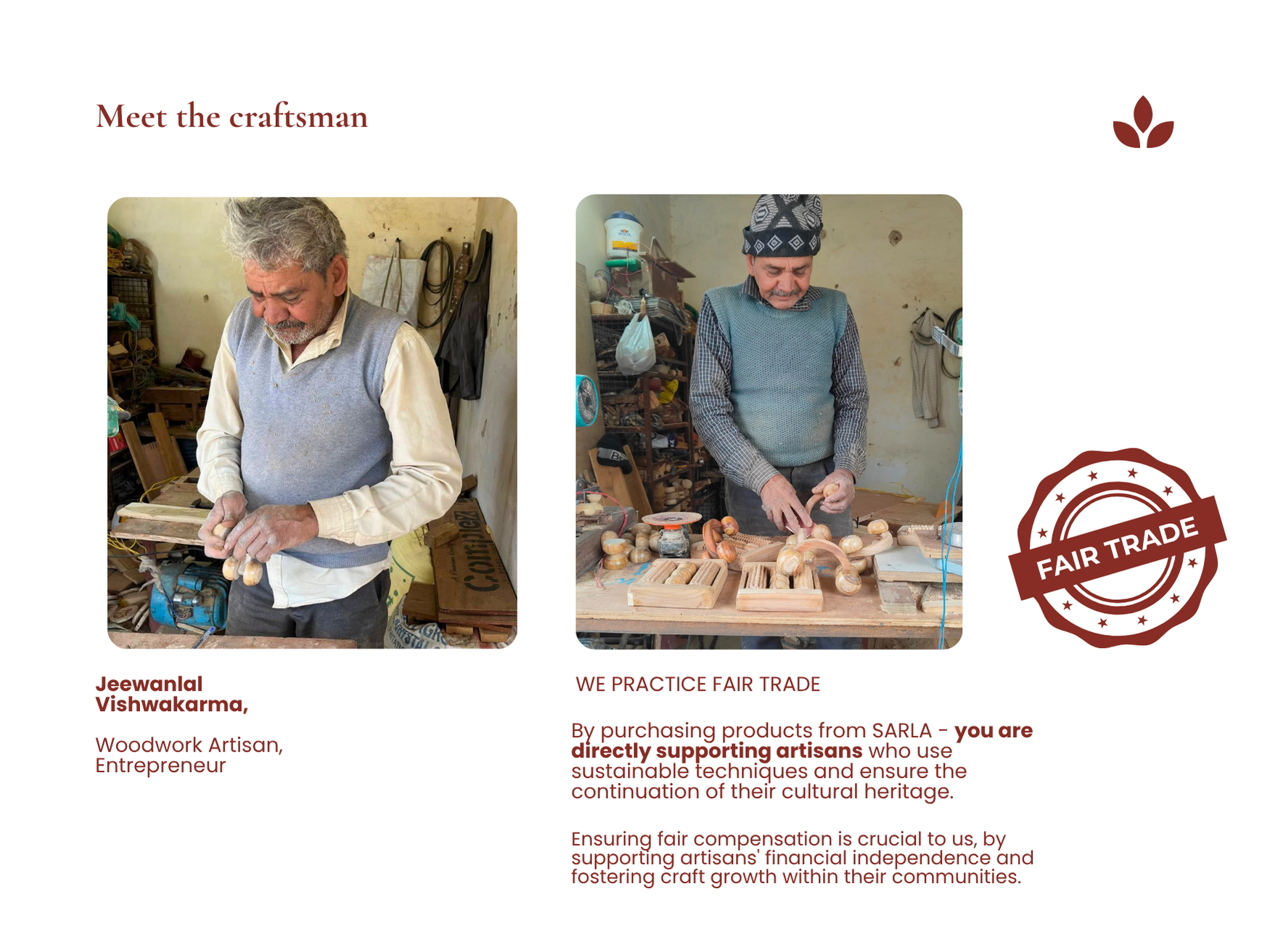 Artisan source image showing wood craftsman making handmade wooden relaxation massage rollers