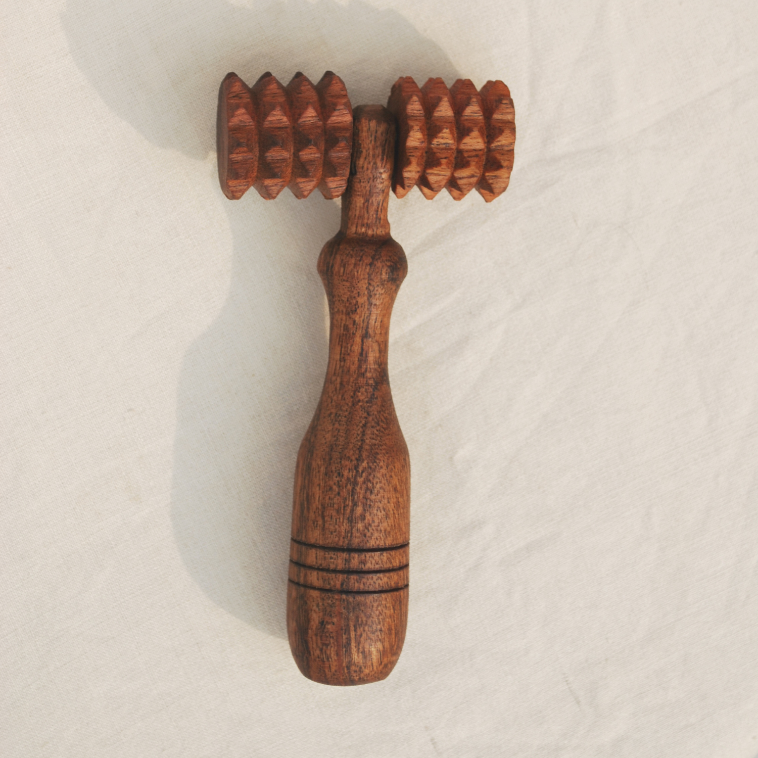 Wooden deep tissue massage roller