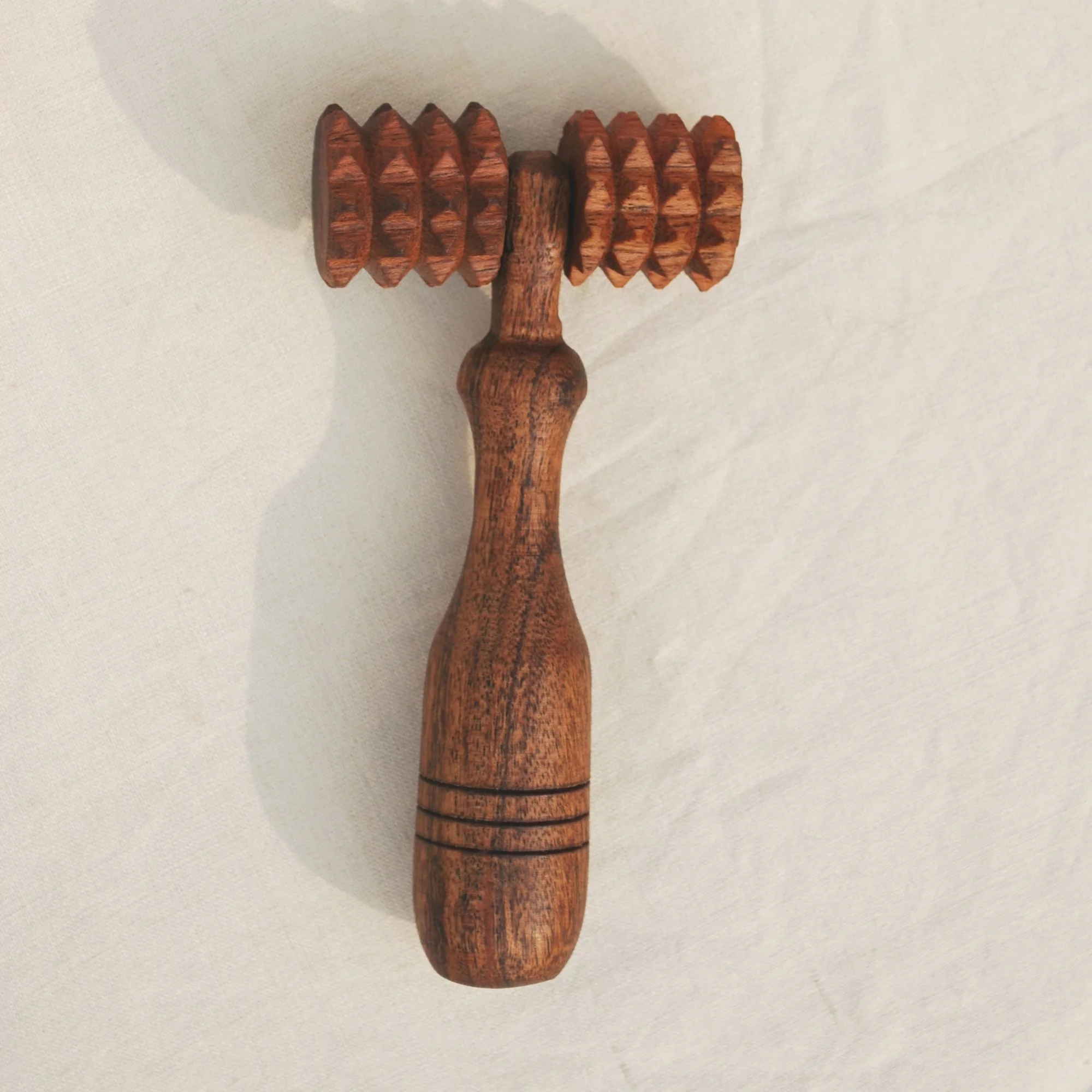 Wooden deep tissue massage roller