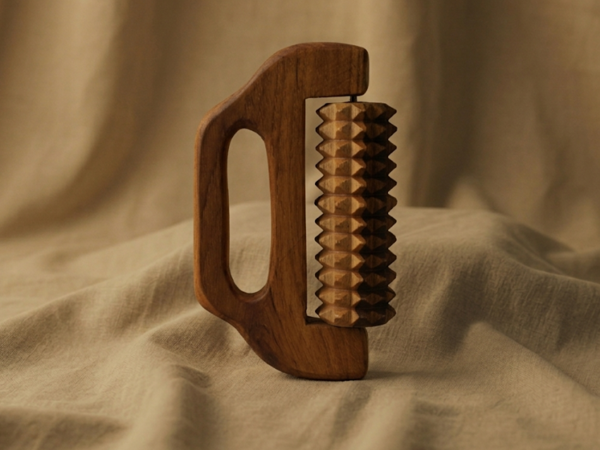 Wooden cellulite massage tool