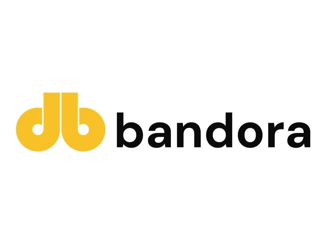 Bandara logo with stylized yellow 'b' and black text.