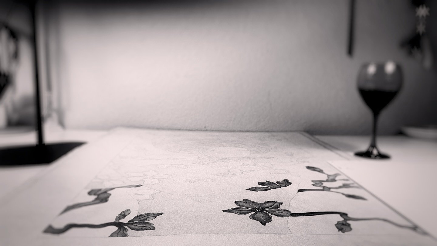 Peace. #ArtDesk #WorkTable #Wine