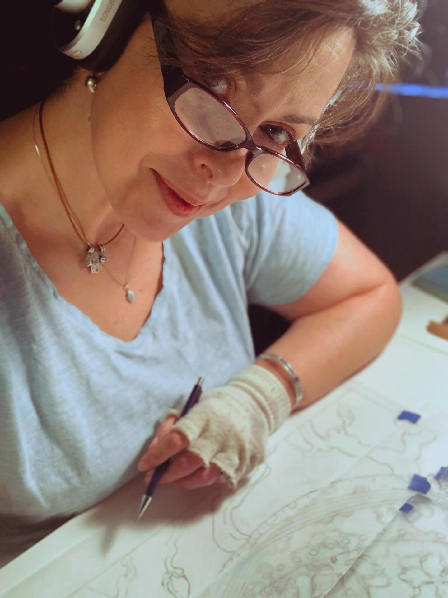 At the desk 2025
______________

#drawing