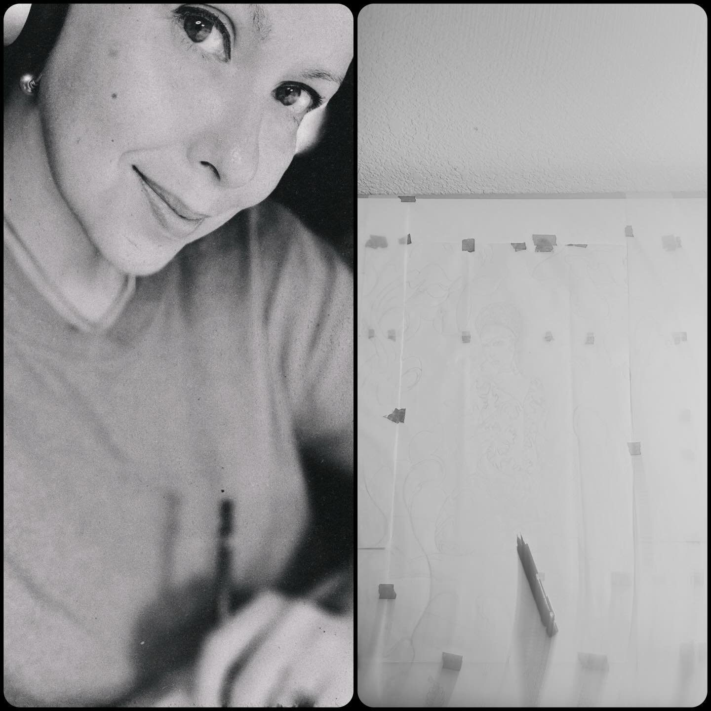 The beginning of a new painting and it feels like it has been quietly waiting. A personal homage to Artist Sarkis Katchedourian.

I first began this work over a year and a half ago&mdash;made several transfers, studies, careful attempts&mdash;but the