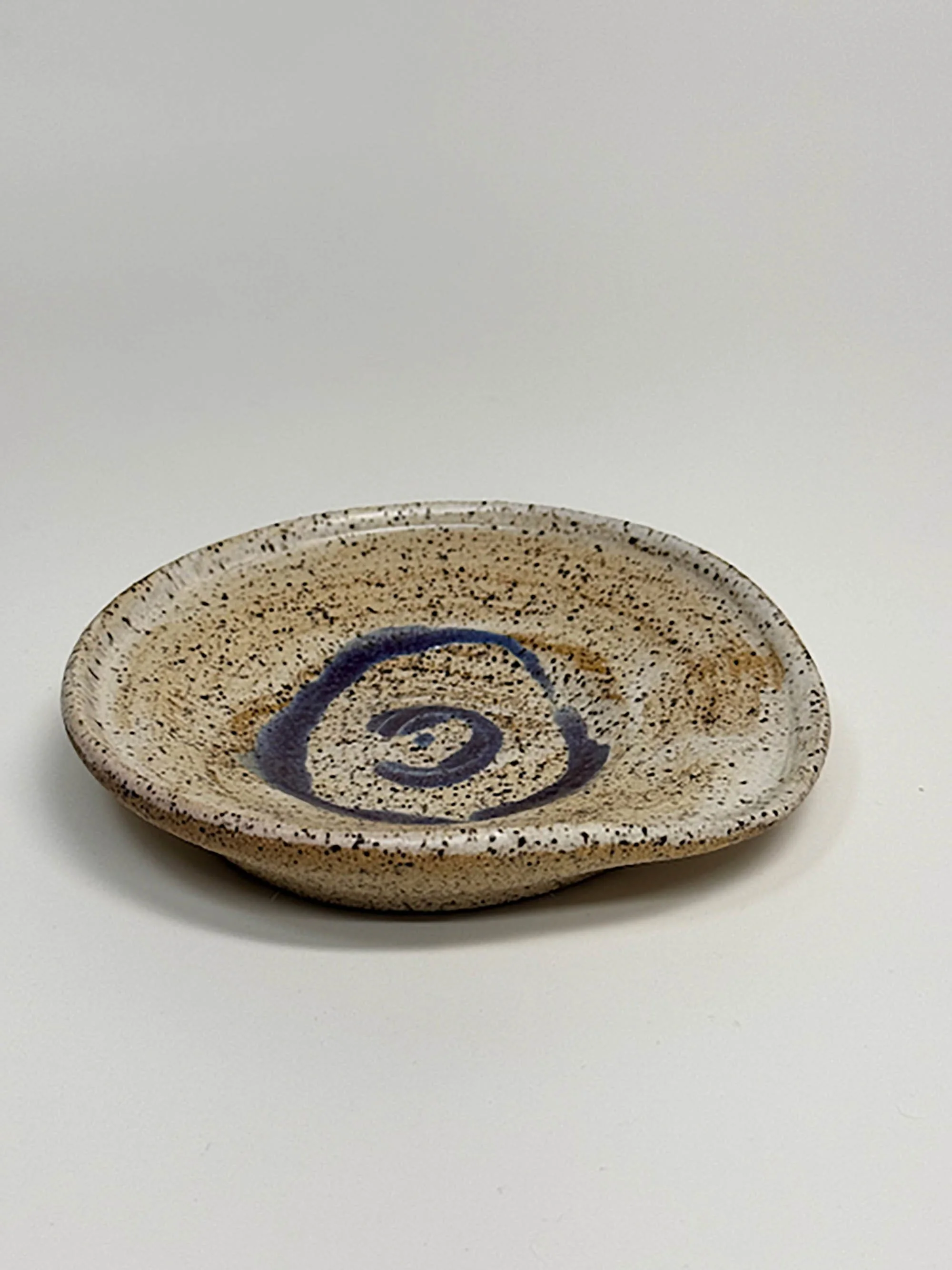 Cooking spoon rest - rustic purple swirl