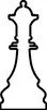 Outline of a chess king piece.