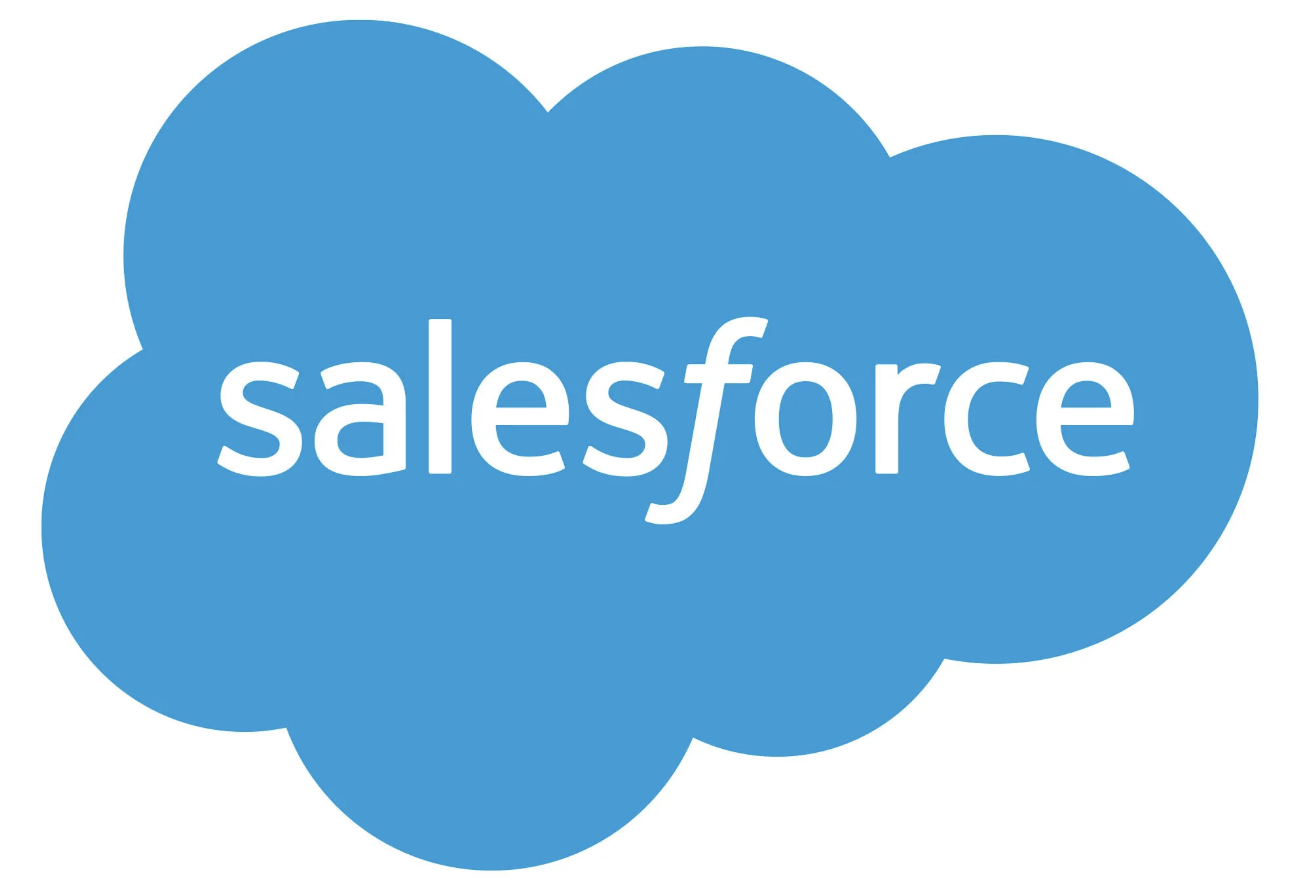 Salesforce logo in a blue cloud shape.