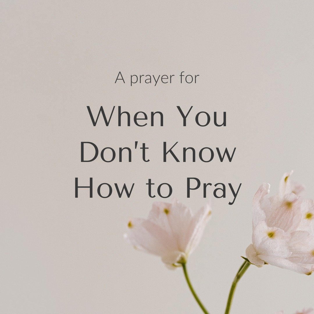 Sometimes I come to prayer and&hellip;
I have nothing to say.
Just a heavy heart.
A swirl of thoughts.
Or silence.

But here&rsquo;s the comfort Romans 8 offers:
I don&rsquo;t have to carry the prayer alone.
Even when I don&rsquo;t know what to say, 