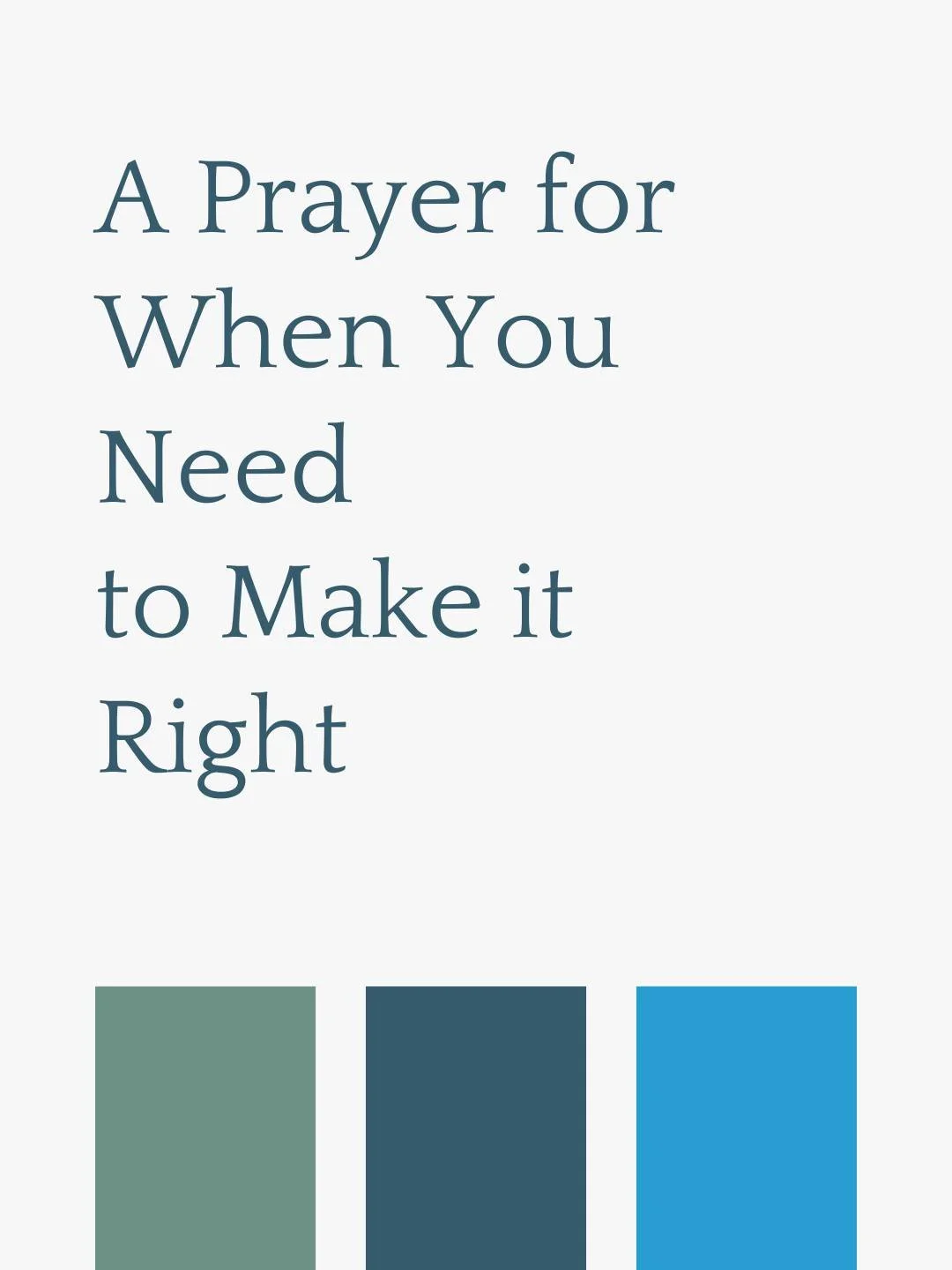 We all know that heavy feeling.
When we&rsquo;ve hurt someone.
When words or actions can&rsquo;t be taken back.

Our instinct is often to hide, justify, or move on.
But God invites us to something better:
honesty, humility, courage.

This prayer is f