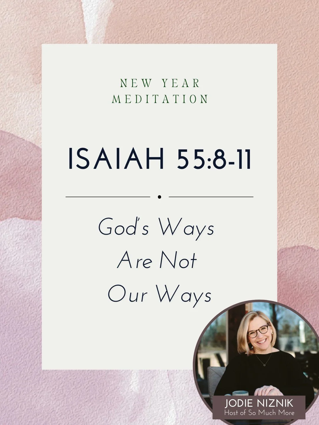 From my limited perspective, I often struggle to understand what God is doing.

There&rsquo;s so much pain.
Why doesn&rsquo;t God fix it?
He has the power to heal, to transform, to rescue&hellip; so why doesn&rsquo;t he?

This passage reminds me that