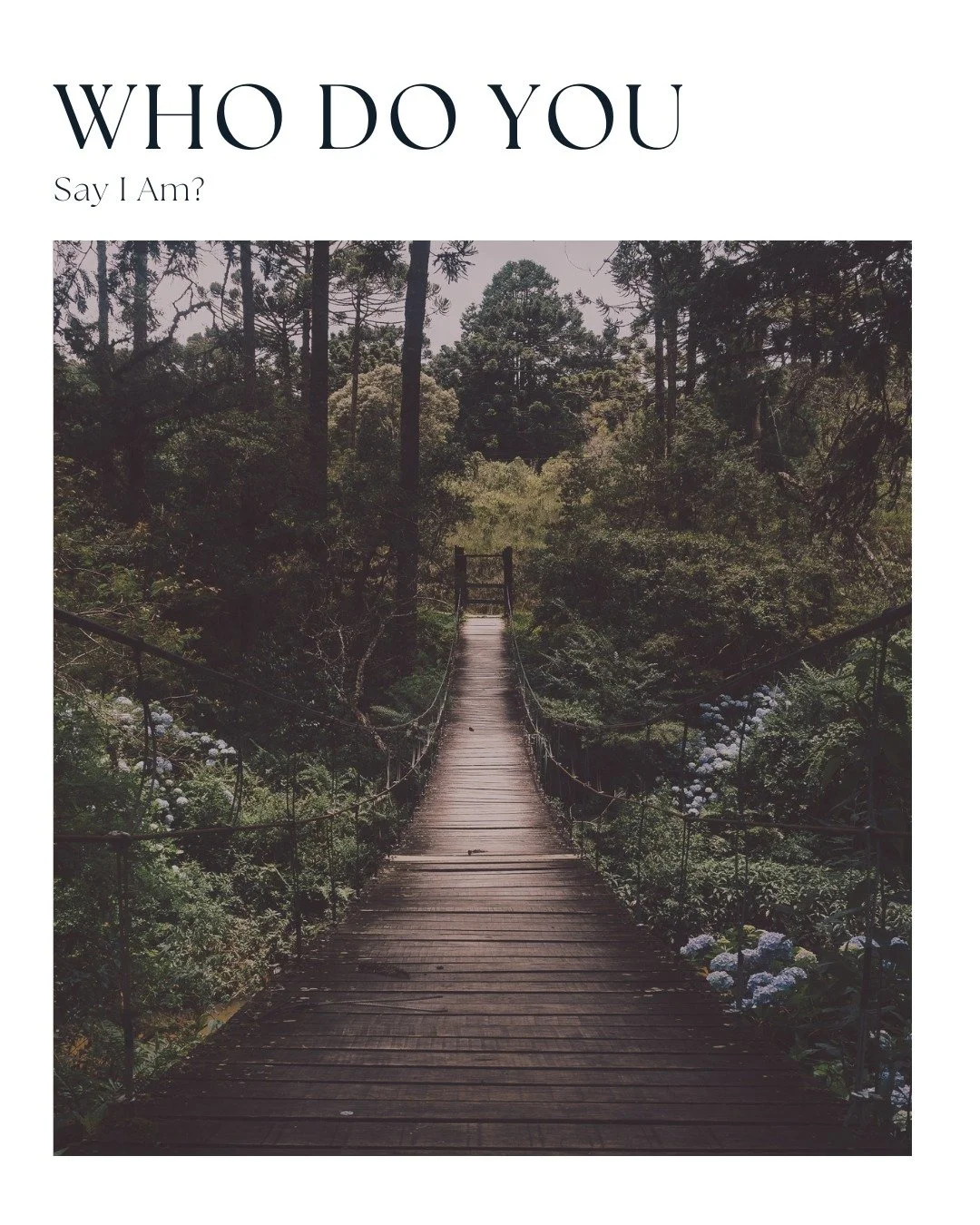 &ldquo;Who do you say that I am?&rdquo; &mdash; Matthew 16:15

Throughout this series, we&rsquo;ve listened to Jesus tell us who He is.
The bread of life.
The light of the world.
The good shepherd.
The way, the truth, and the life.
The true vine.
The