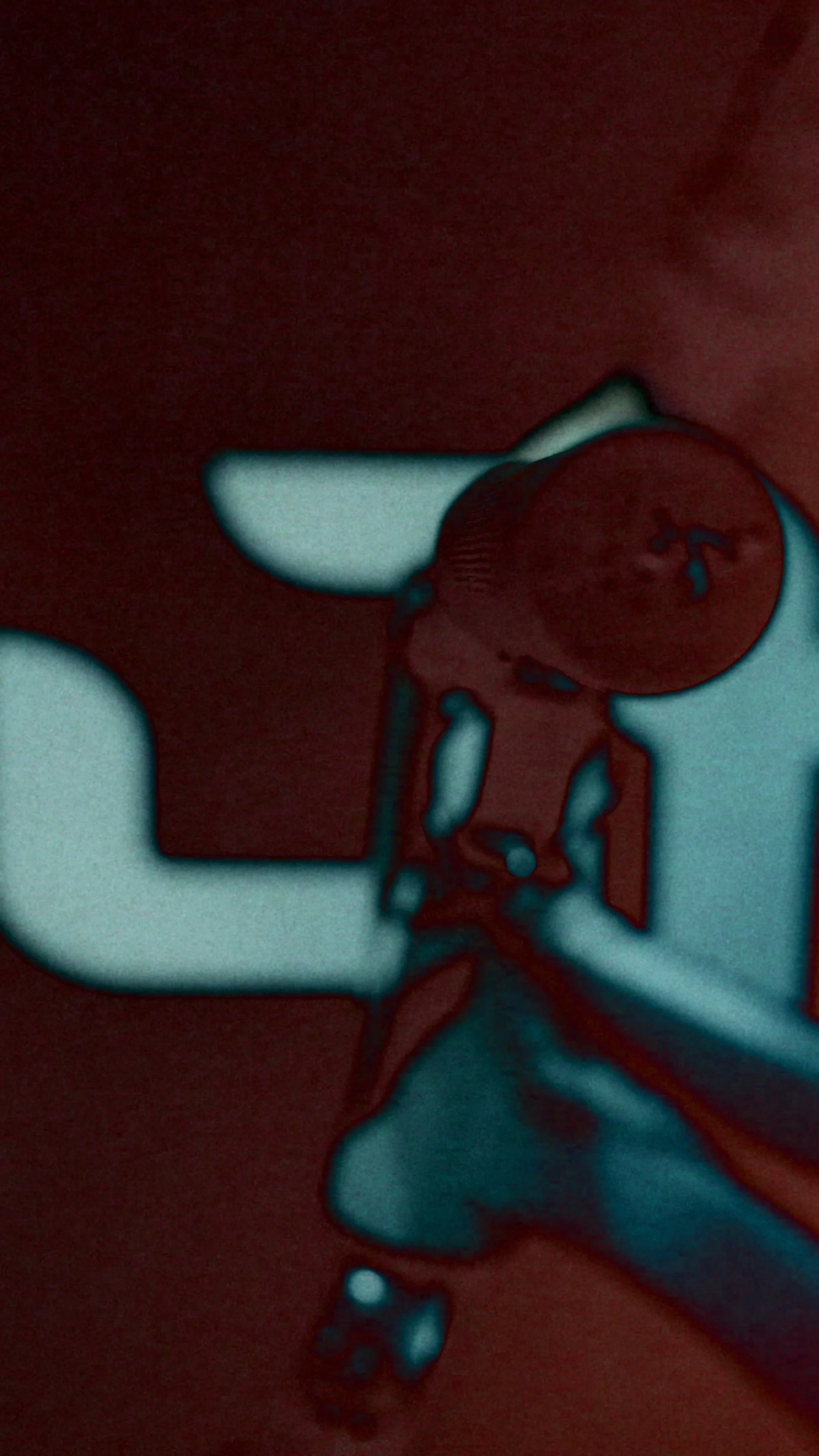 bicycle handlebars with the logo of Area 47 in the Background