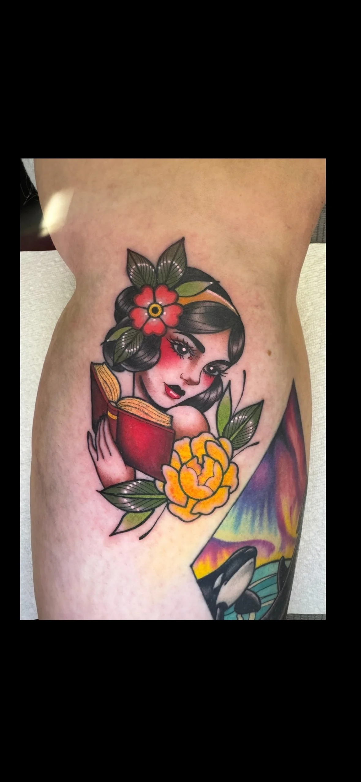 shannon-kuzara-book-lady-flower-tattoo-sink-or-swim-niagara-falls-ny.jpg