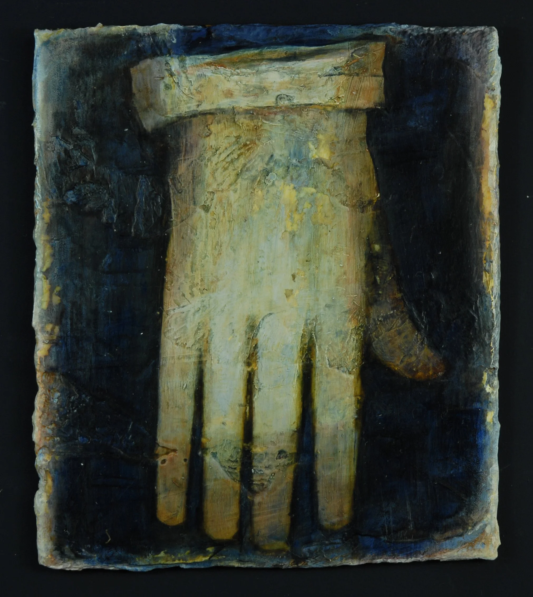 Glove 2, 11cm x 9cm, acrylic, wax