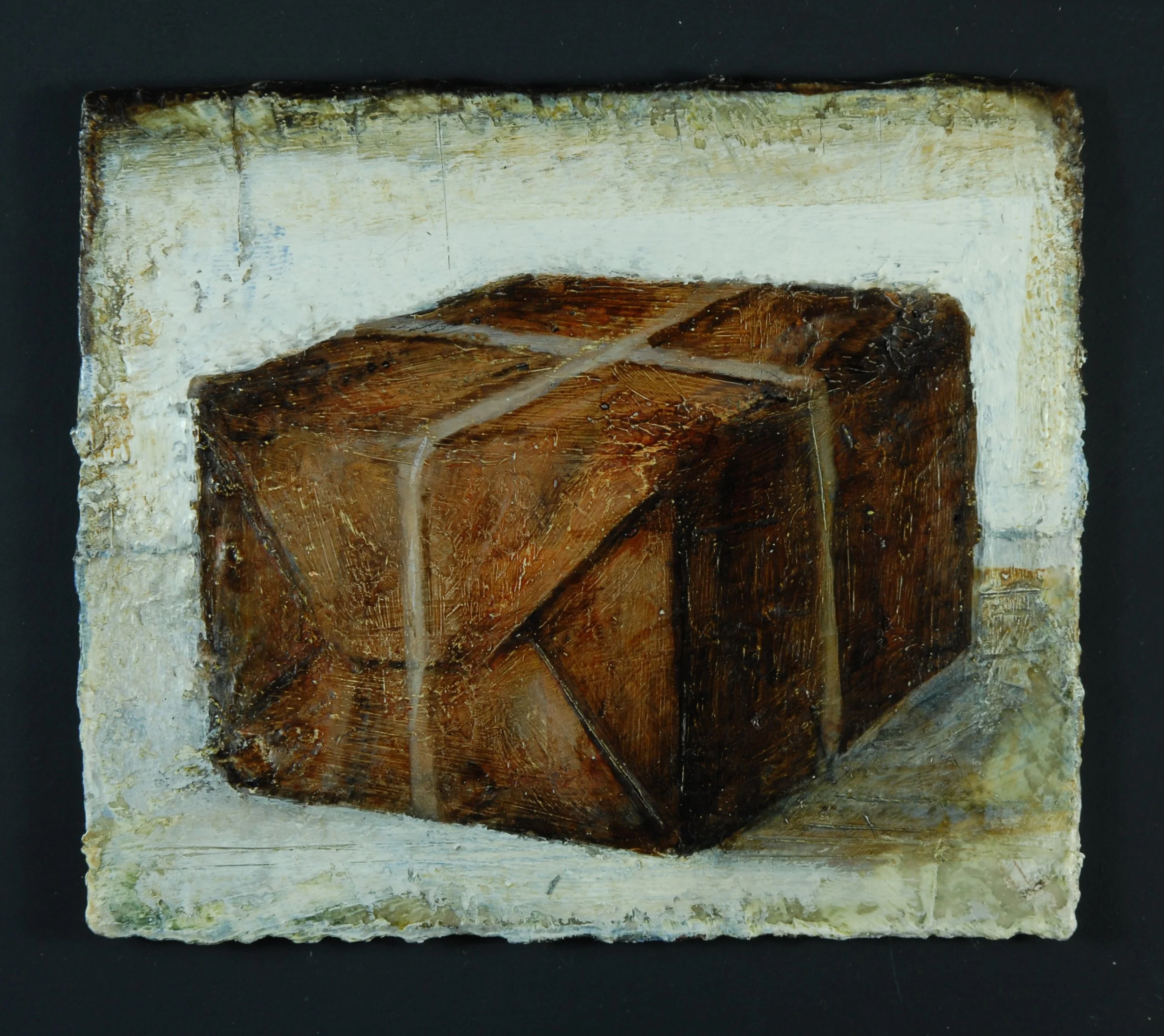 Parcel, 9cm x 11cm, acrylic, wax