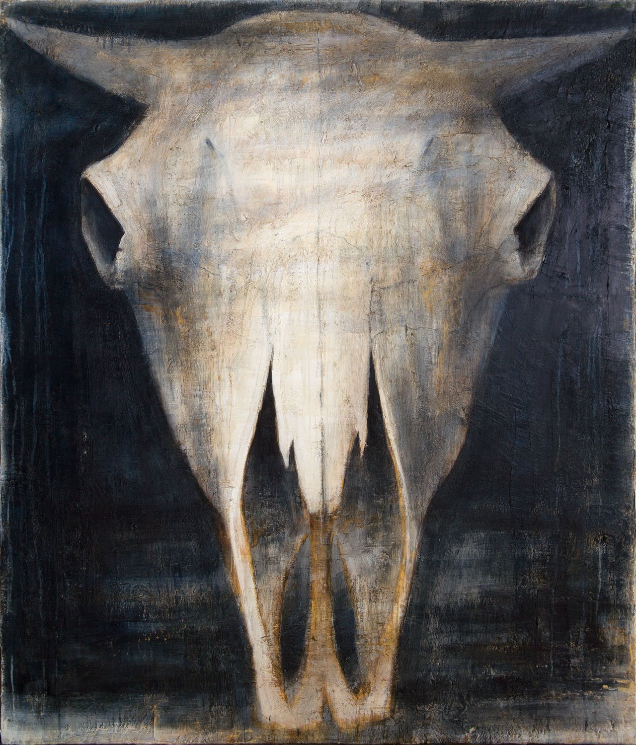 Skull 3
130cm x 110cm
Oil, acrylic, wax
