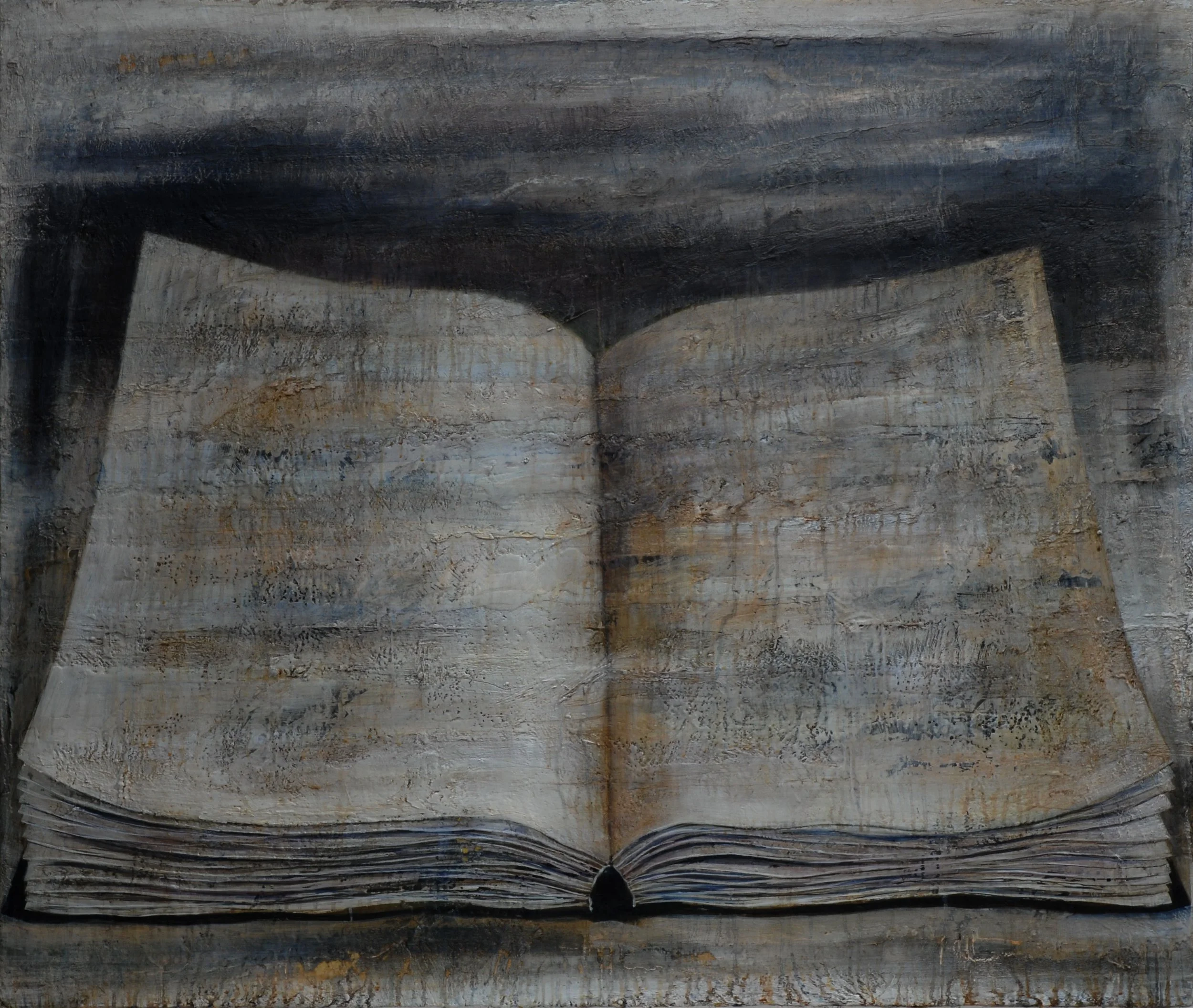 Book 2
110cm x 130cm
Oil, acrylic, wax