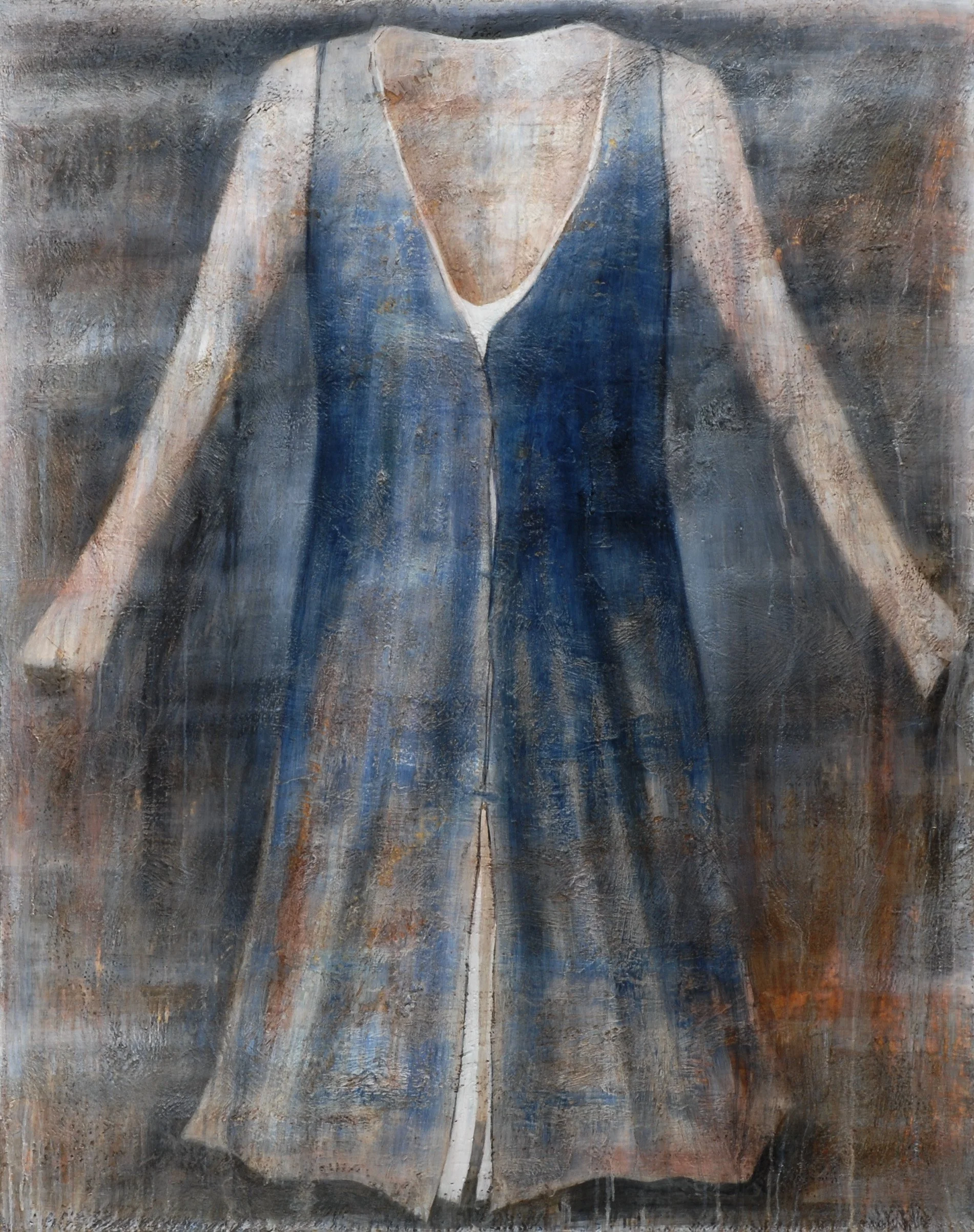 Garment 1
140cm x 110cm
Oil, acrylic, wax