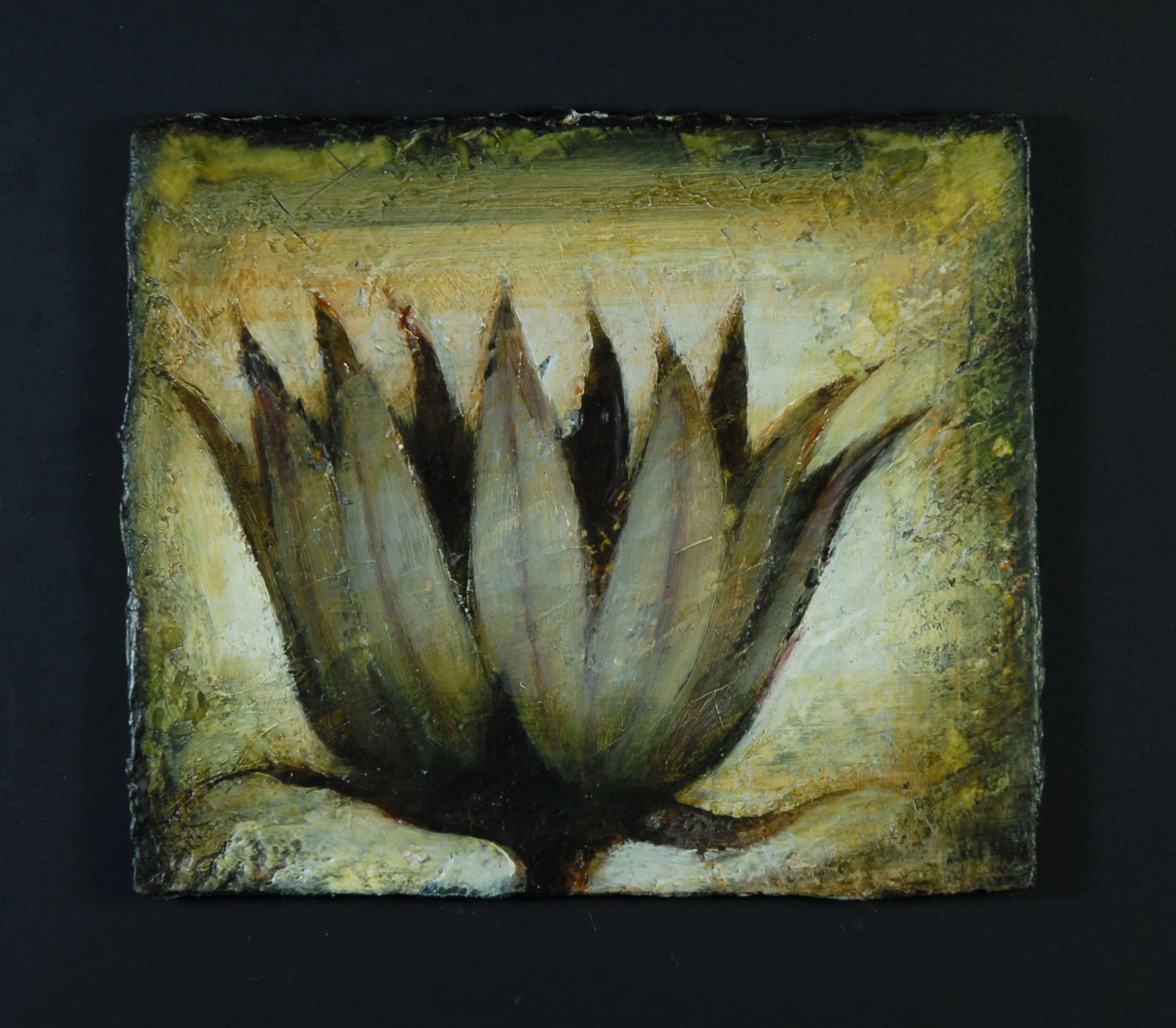 Flower 2, 9cm x 11cm, acrylic, wax