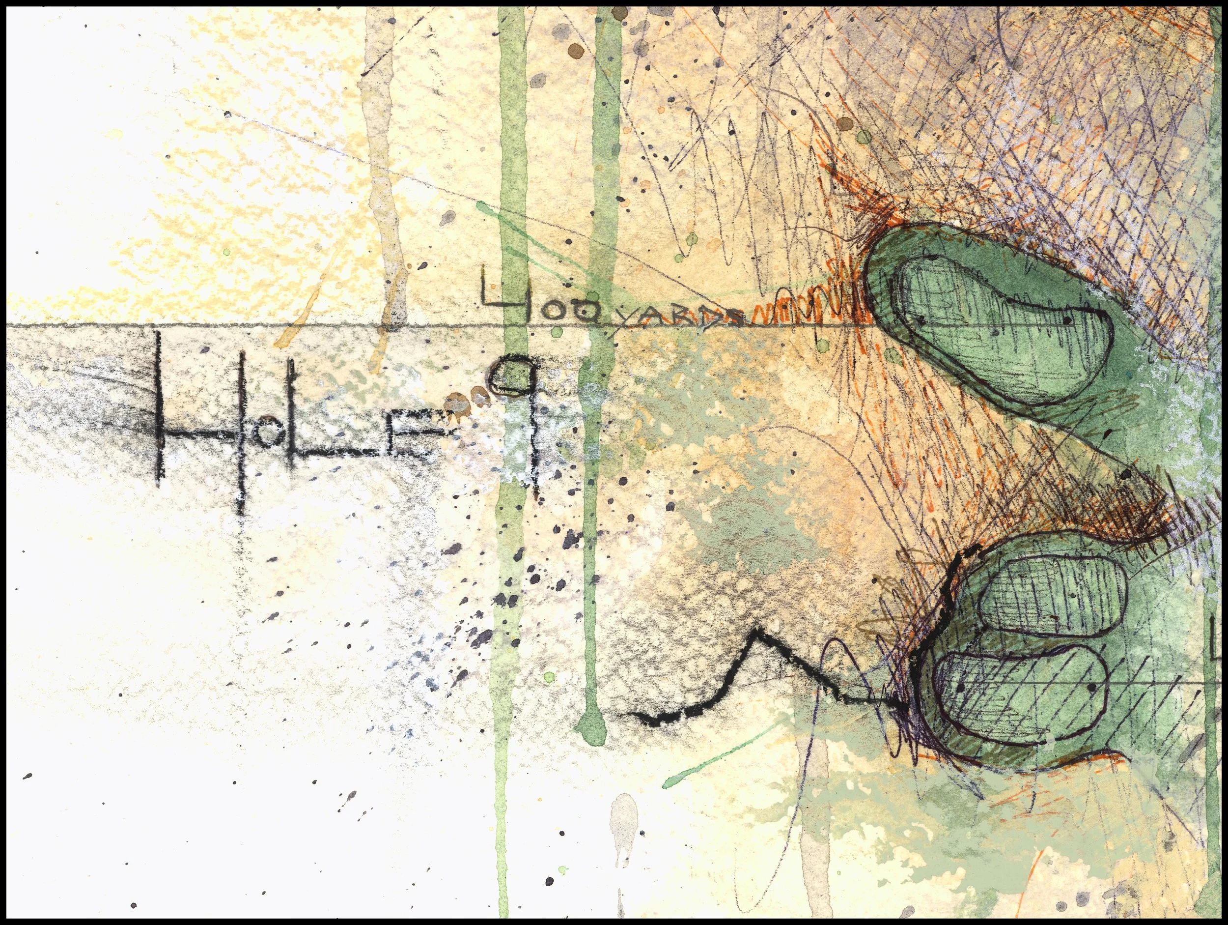 Fine art print of Hole #9 “Meadow Lark” at Prairie Dunes Country Club by Charcoal Golf.
