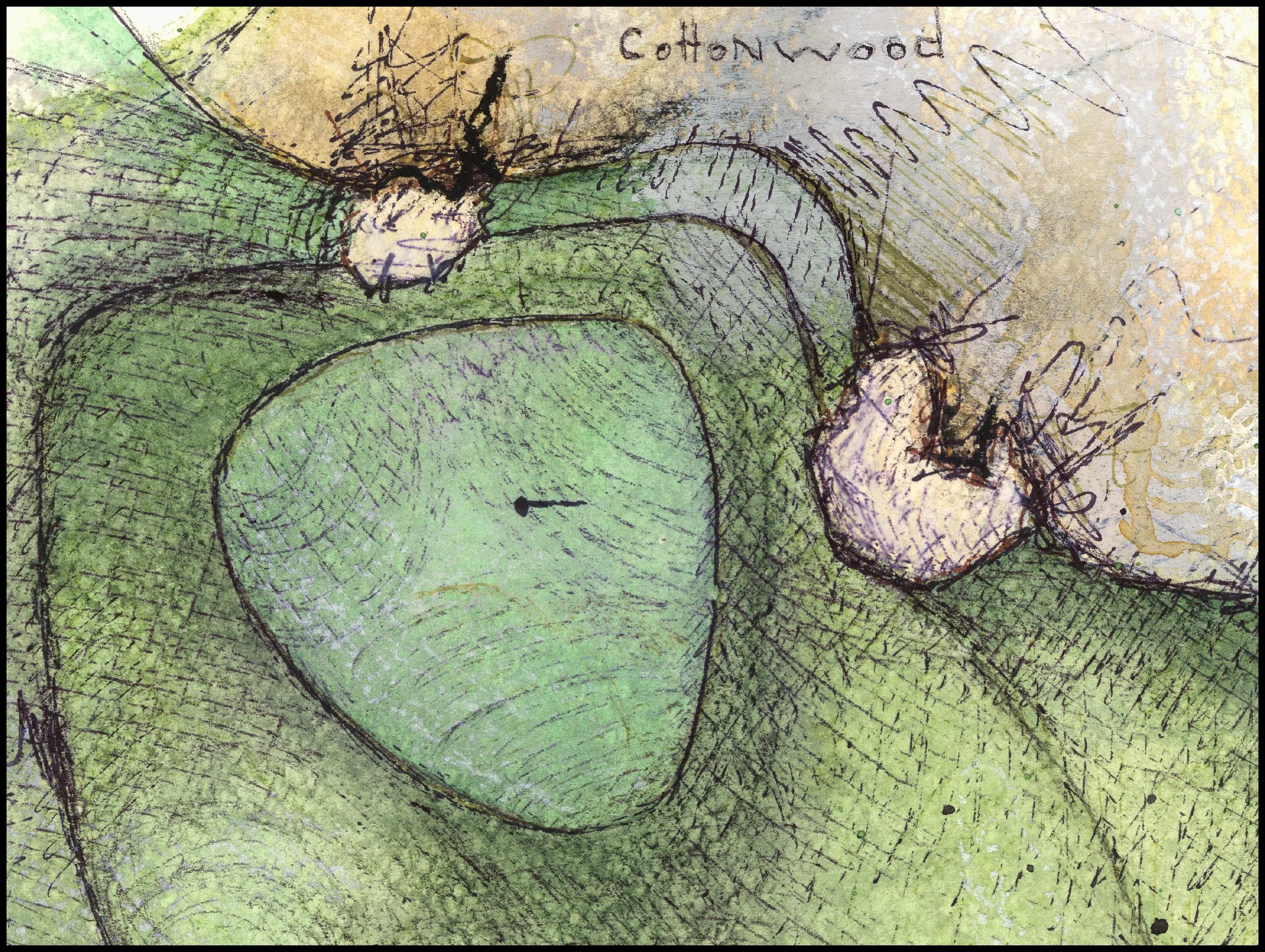 Fine art print of Hole #1 “Carey Lane” at Prairie Dunes Country Club by Charcoal Golf.