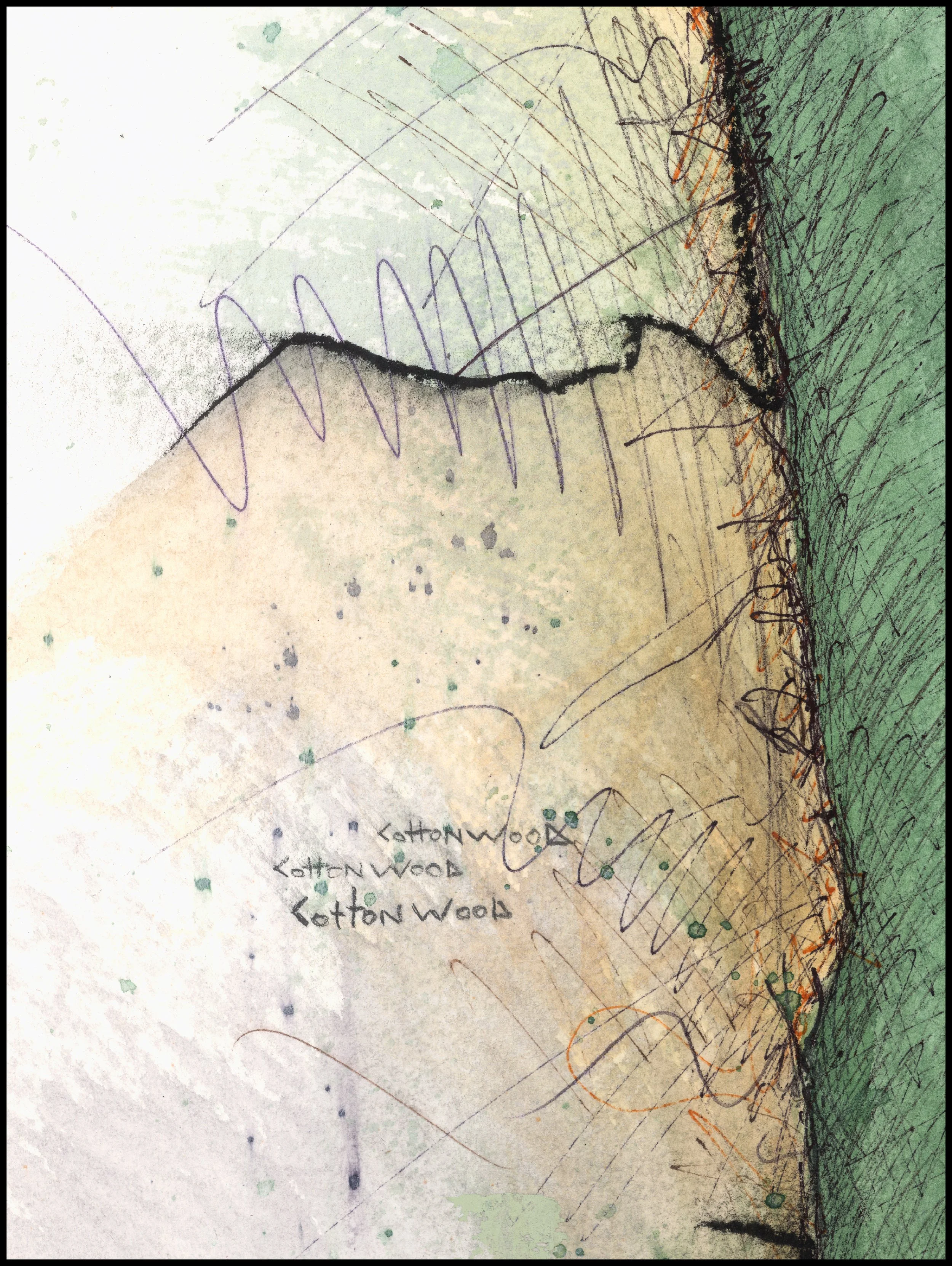 Fine art print of Hole #17 “Pheasant Hollow” at Prairie Dunes Country Club by Charcoal Golf.
