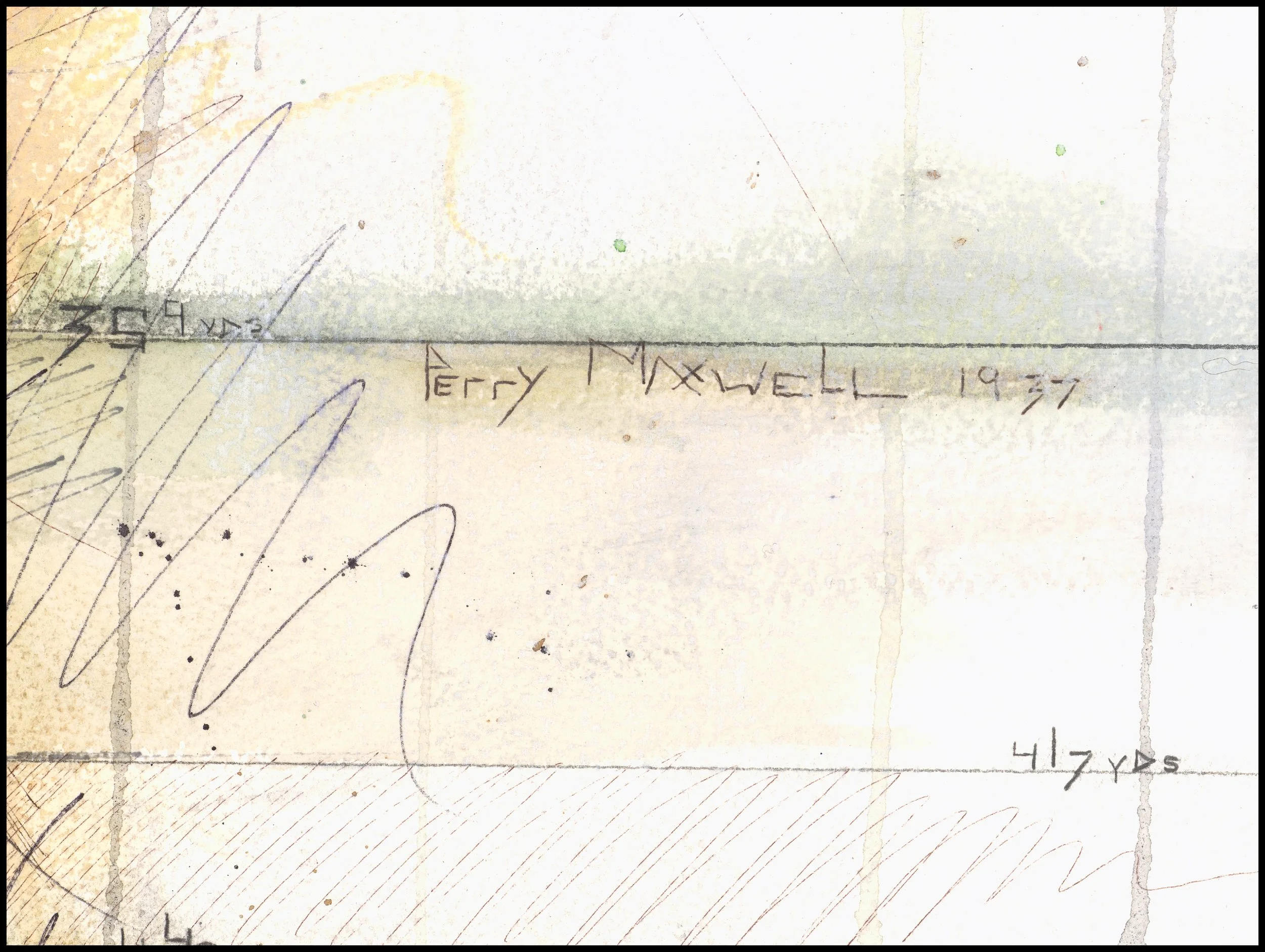 Fine art print of Hole #8 “Dunes” at Prairie Dunes Country Club by Charcoal Golf.