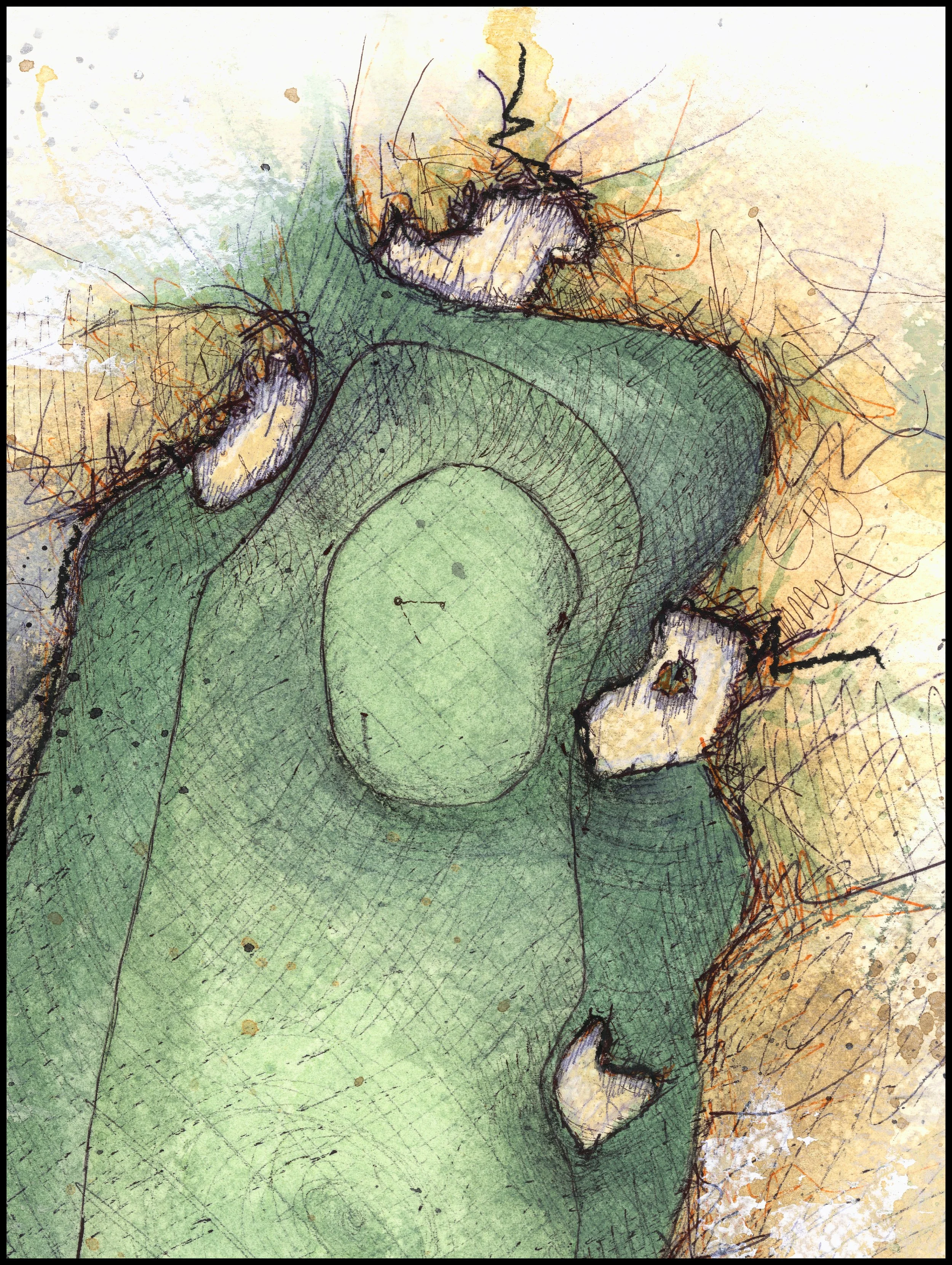 Fine art print of Hole #9 “Meadow Lark” at Prairie Dunes Country Club by Charcoal Golf.