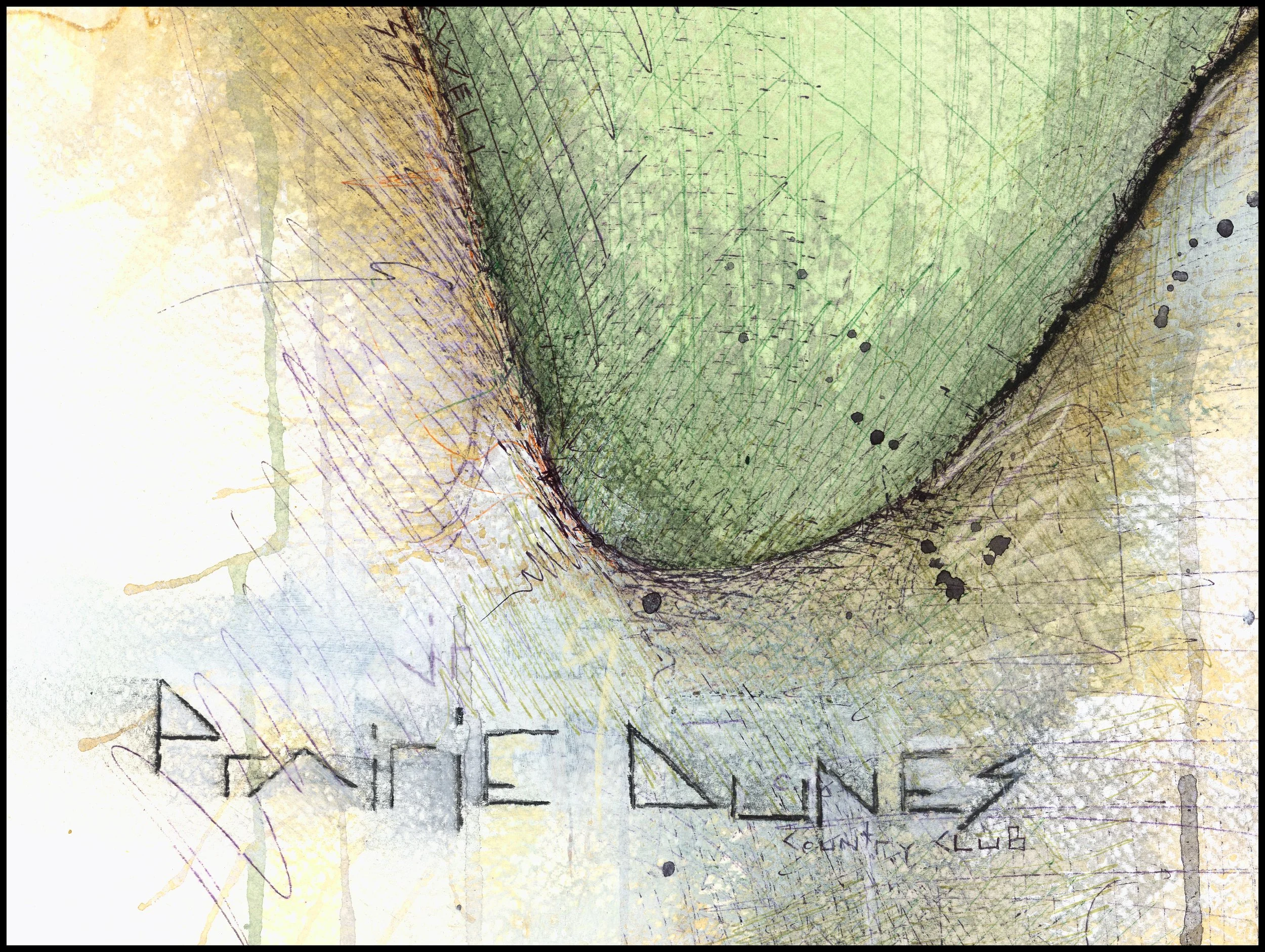 Fine art print of Hole #2 “Willow” at Prairie Dunes Country Club by Charcoal Golf.